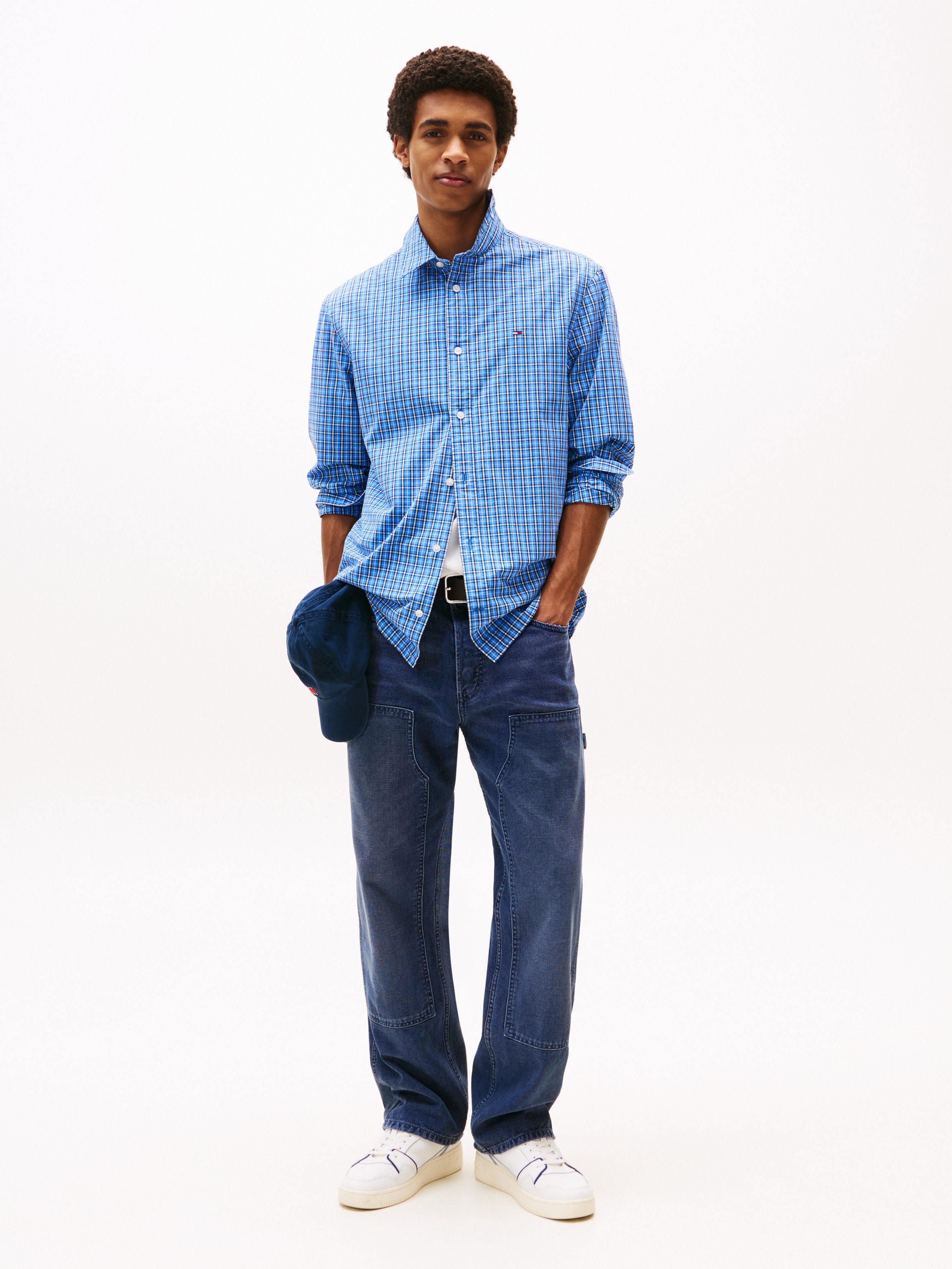 TOMMY JEANS Overhemd met lange mouwen TJM ESSNT POPLIN REG SHIRT EXT