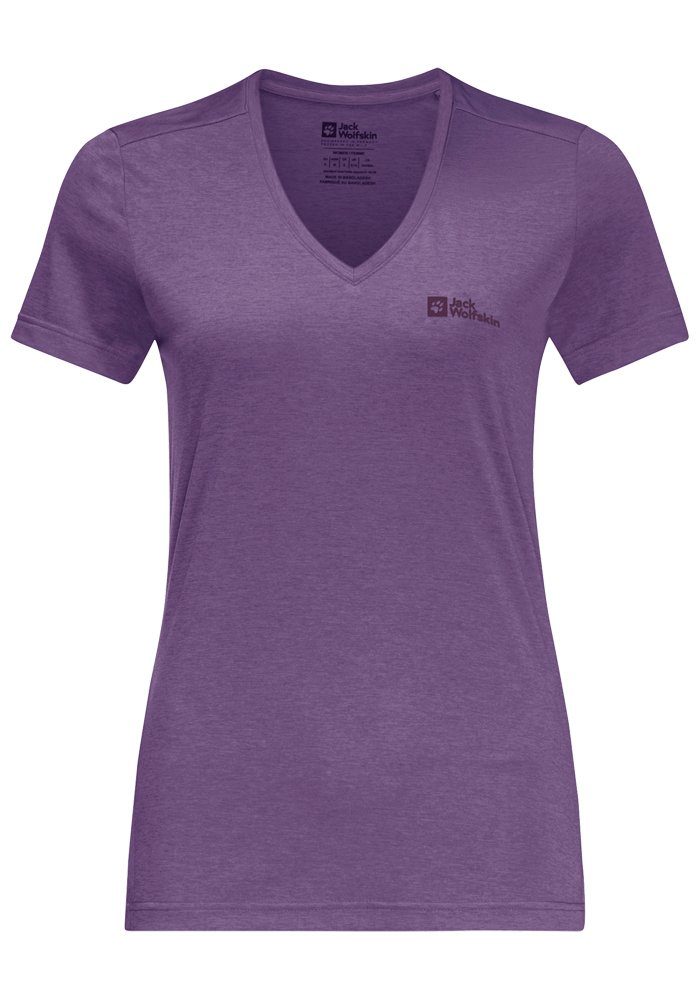 Jack Wolfskin Shirt met V-hals CROSSTRAIL T WOMEN
