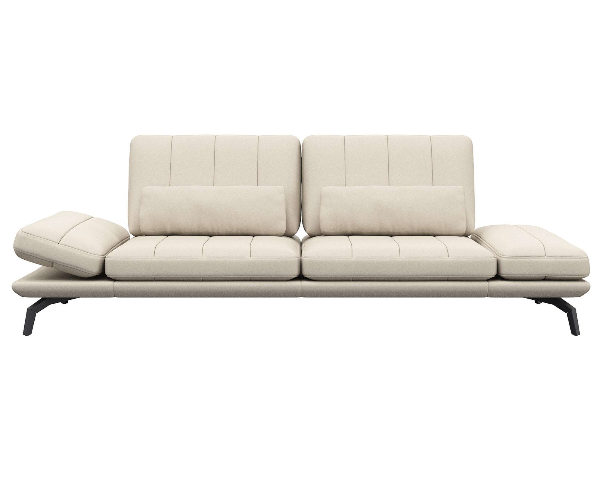 FLEXLUX 3-zitsbank Tropea multifunctionele bank, designbank, relaxfunctie, tv-bank, met armleuningverstelling en zitdiepteverstelling, breedte 252 cm