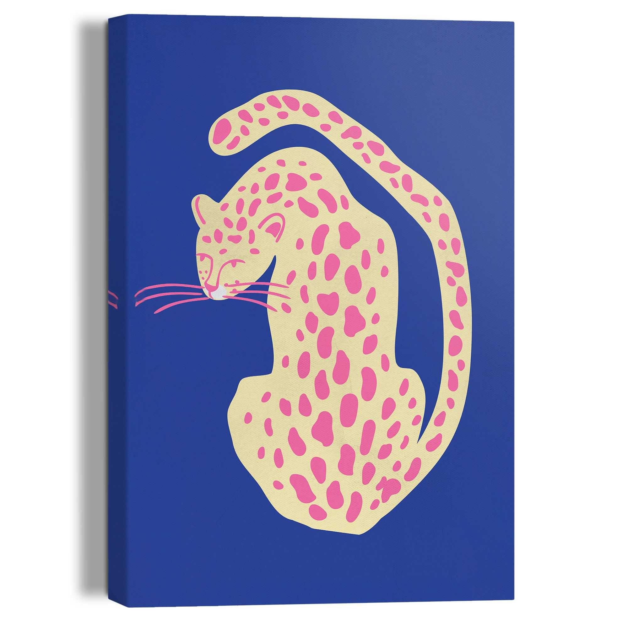 Reinders! Artprint op linnen Blue Pink Cat