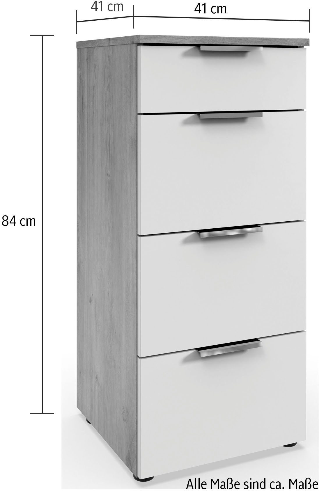 Wimex Ladekast Level by fresh to go 4 lades met soft-close functie, 41 cm breed, 84 cm hoog