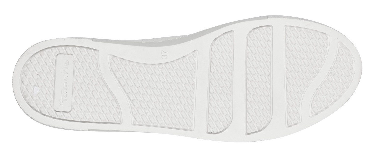 Tamaris Plateausneakers , vrijetijdsschoen, lage schoen, veterschoen versierd met sierstenen