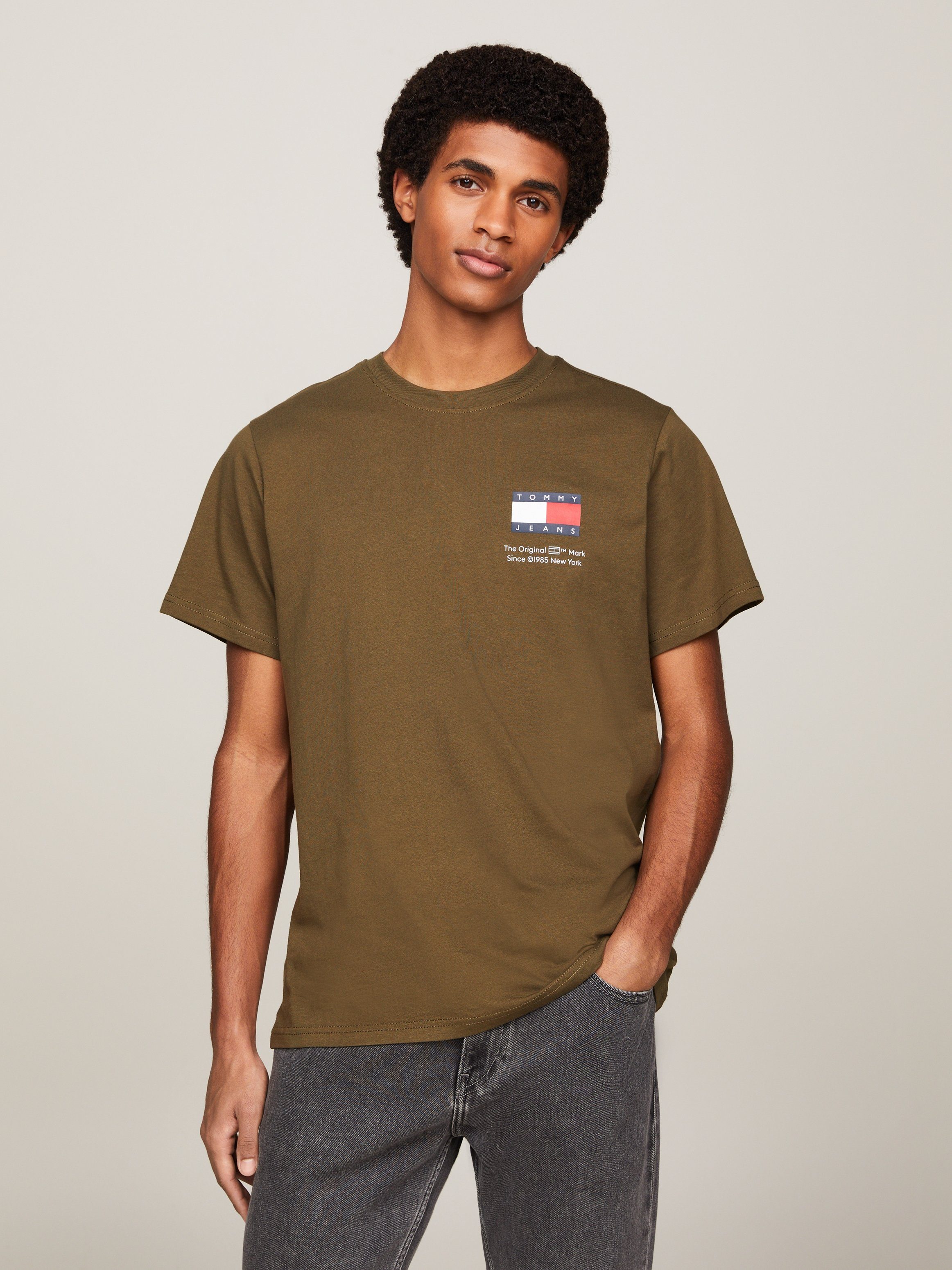 TOMMY JEANS T-shirt TJM SLIM ESSENTIAL FLAG TEE EXT