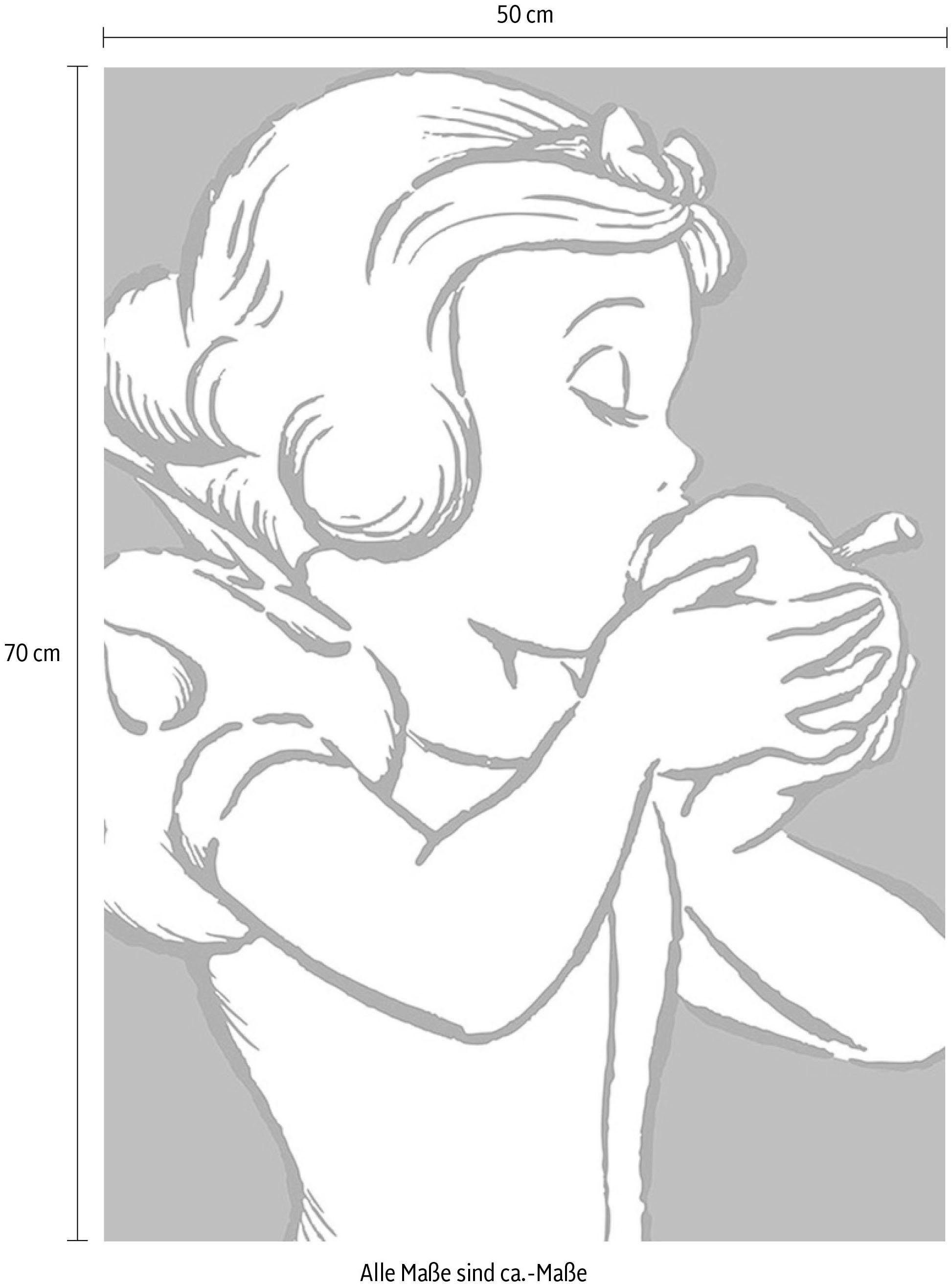 Komar Wanddecoratie Snow white Apple Bite - red Wanddecoratie voor de kinderkamer - zonder lijst (1 stuk)