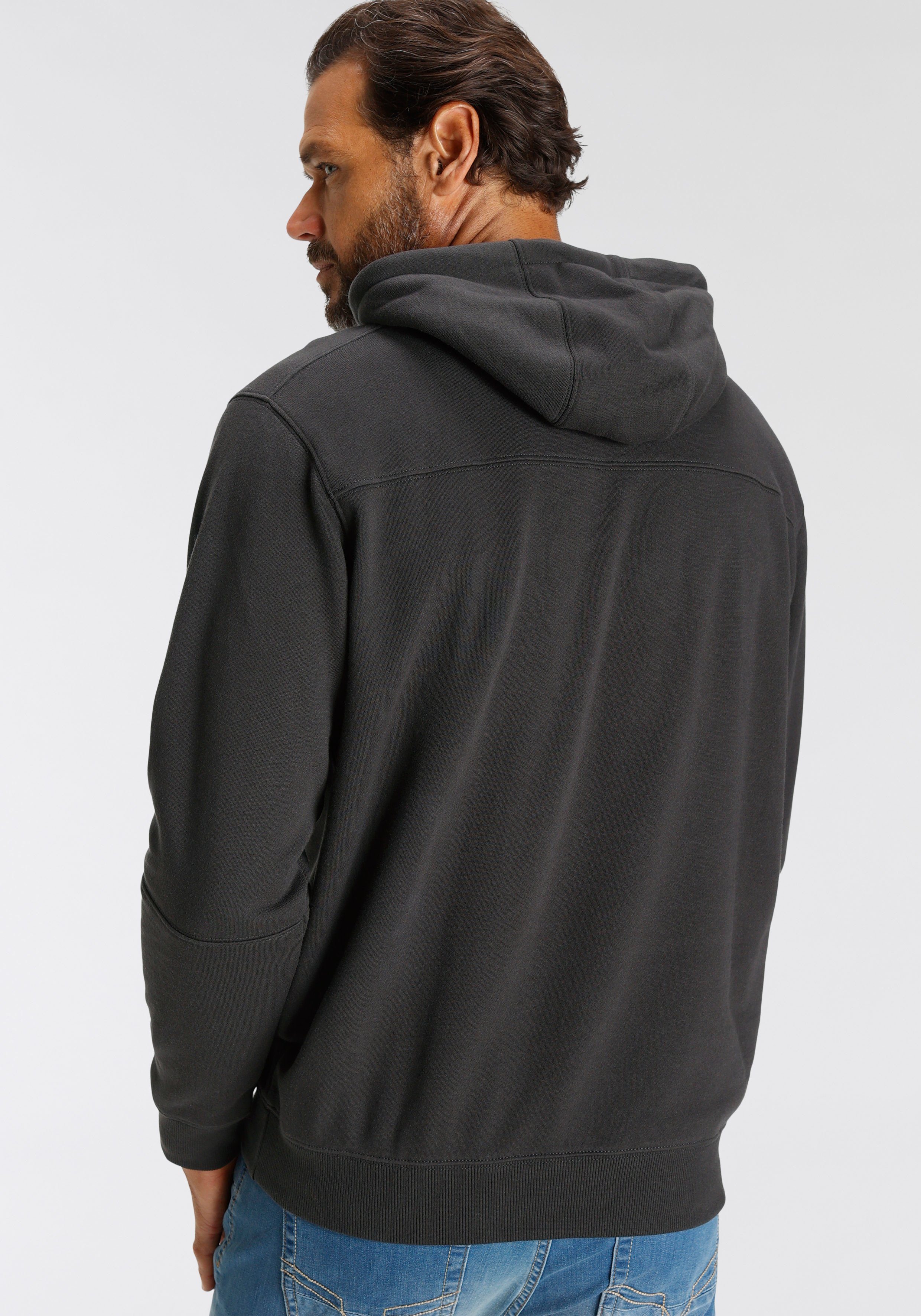 H.I.S Sweatshirt bedrukt ontwerp, met capuchon en koord, van katoenmix