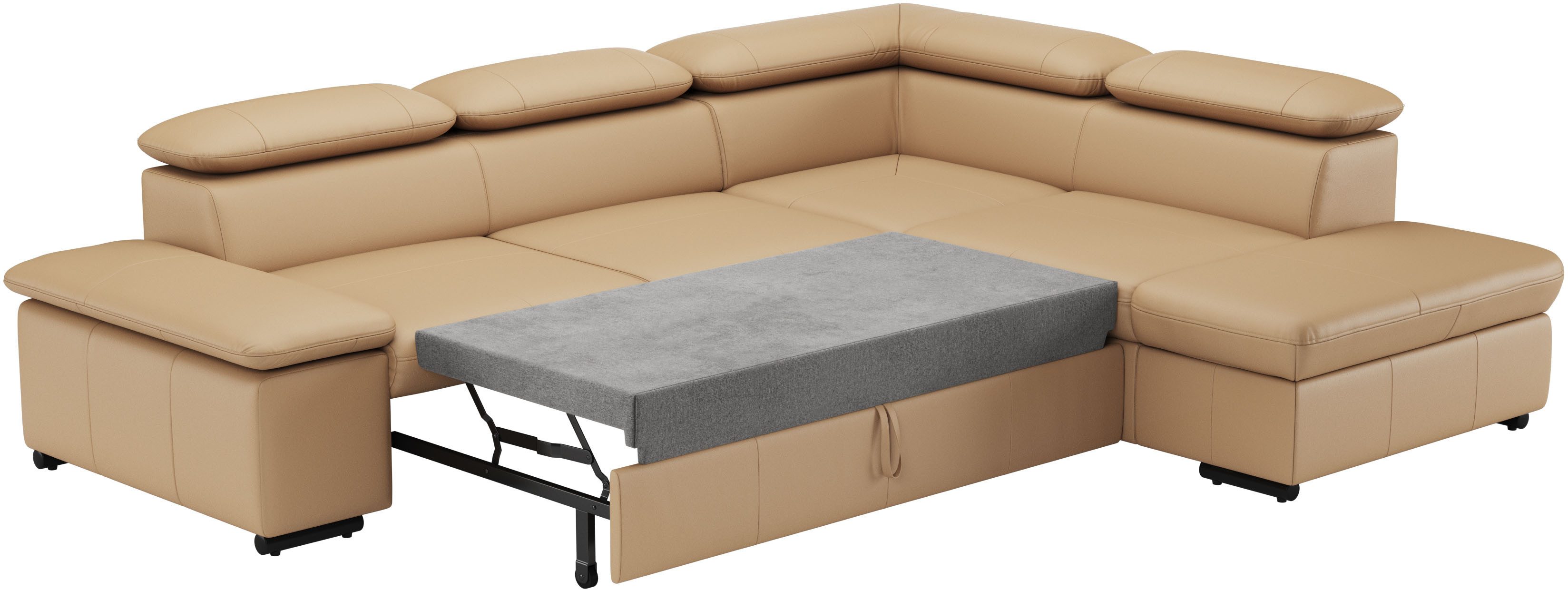 sit&more Hoekbank Alcudia L-vorm met armverstelling, optionele hoofdeindverstelling en bedfunctie