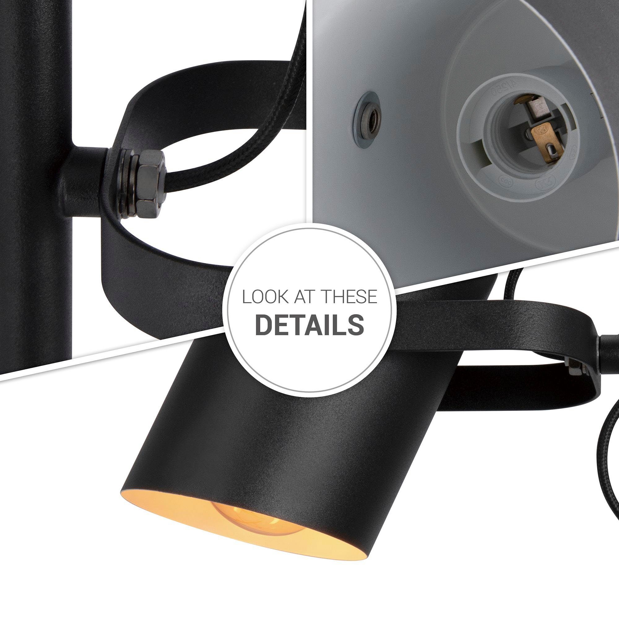 Paco Home Staande lamp Karl met compatibele dimmer en lichtbron