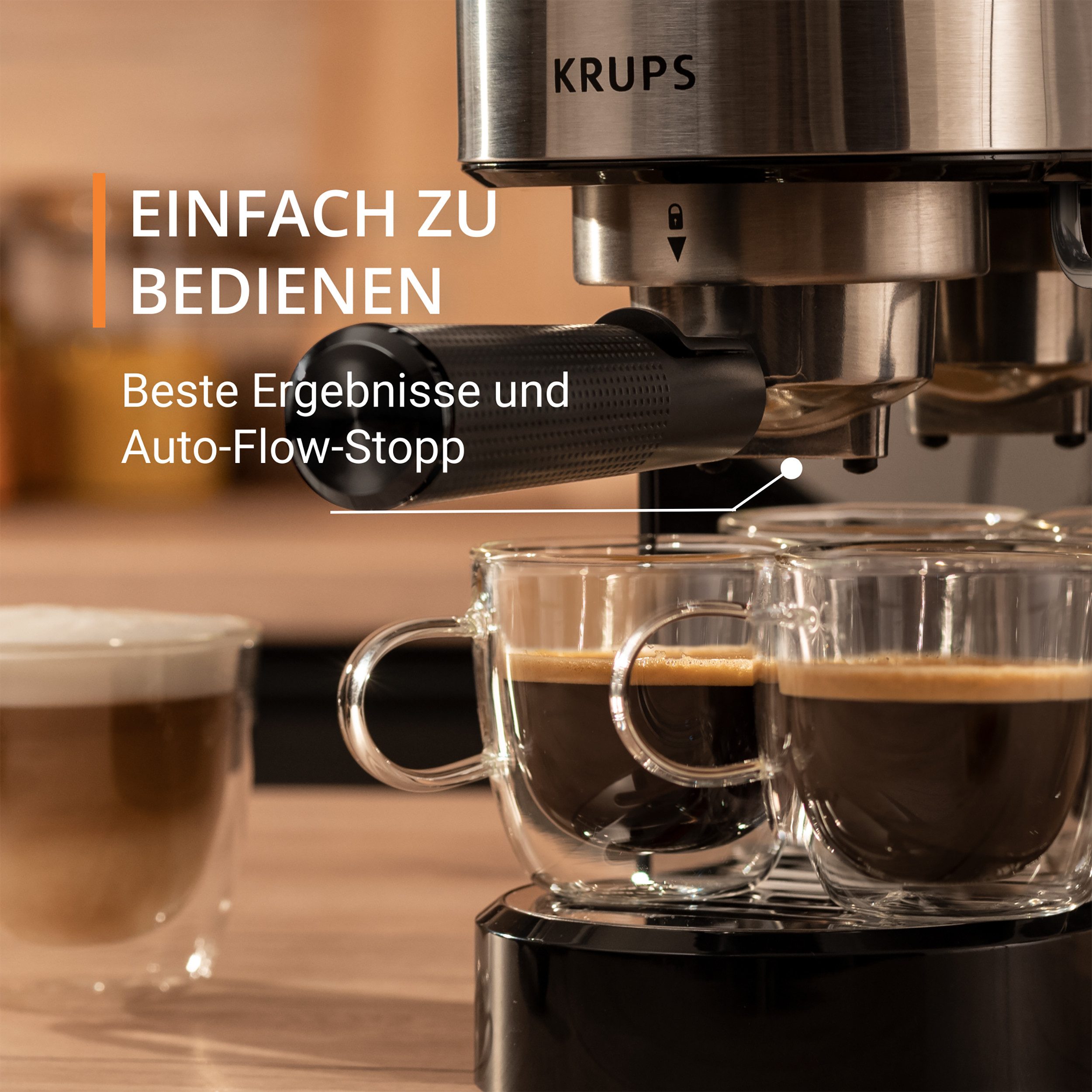 Krups Espressomachine XP4418 Virtuoso Essential, Siebträger