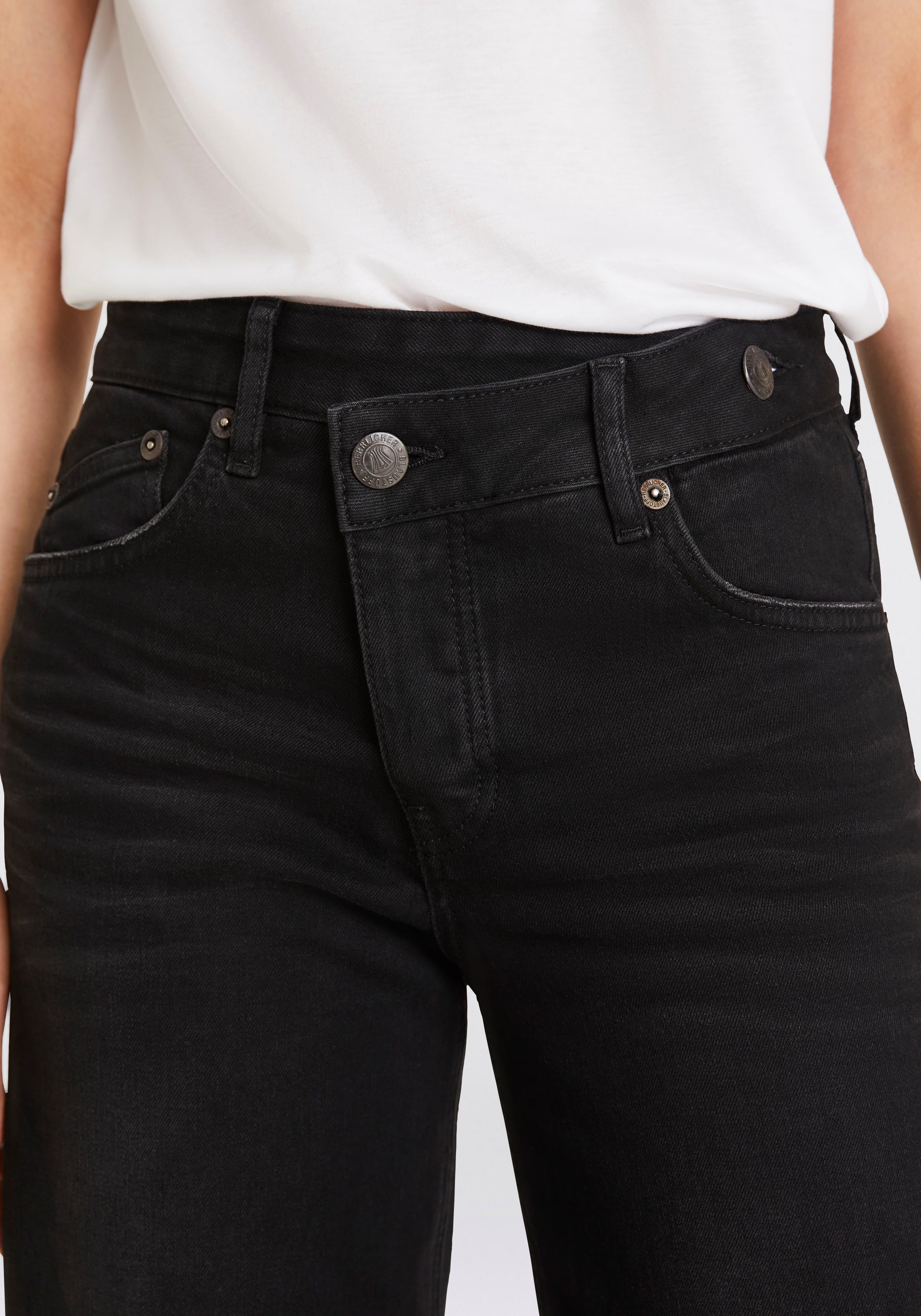 Herrlicher Straight jeans Mäze Sailor Recycled Denim Black Stretch