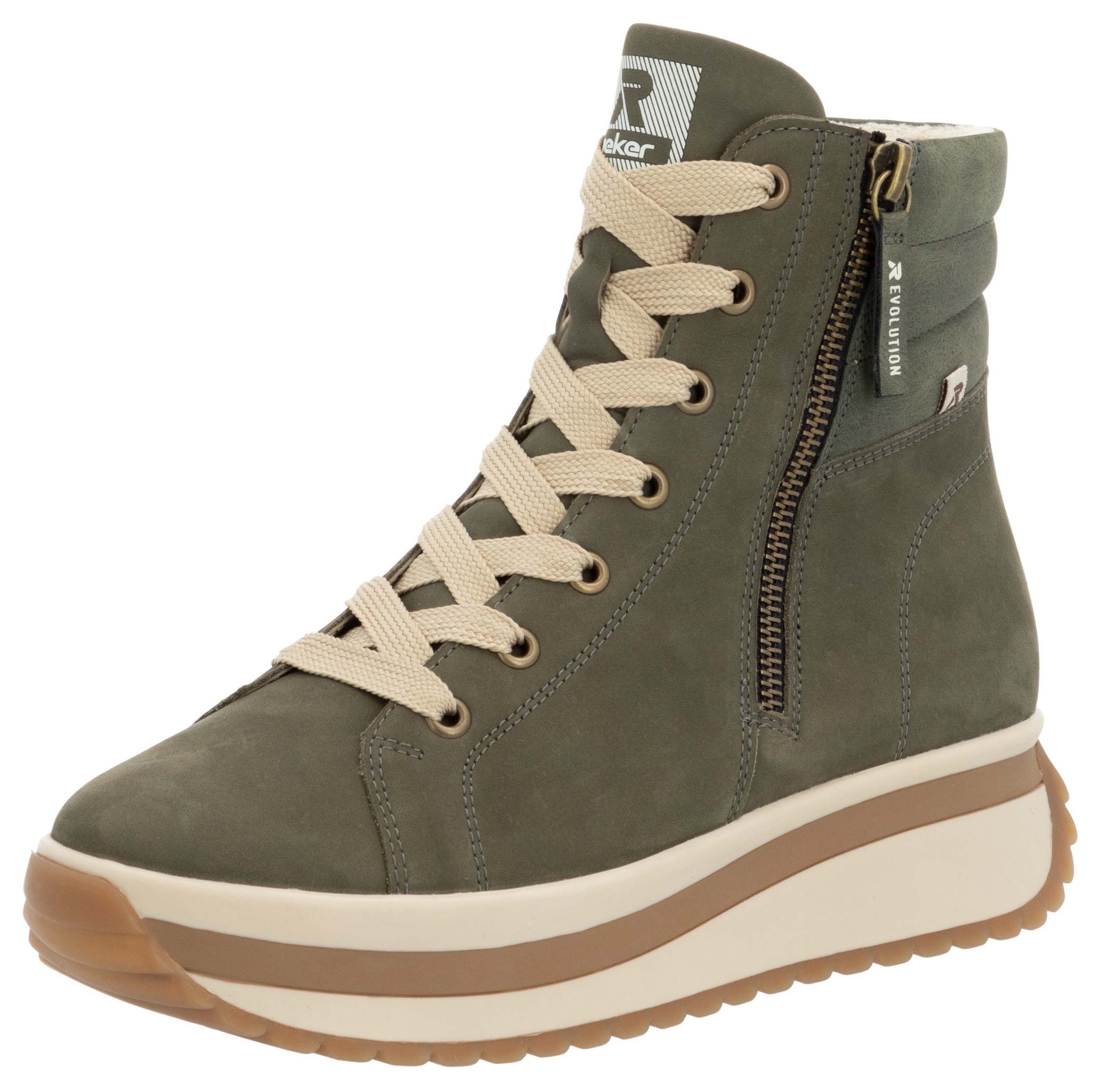 Rieker EVOLUTION Hoge veterschoenen , plateaulaarsjes, high top sneakers with two zippers