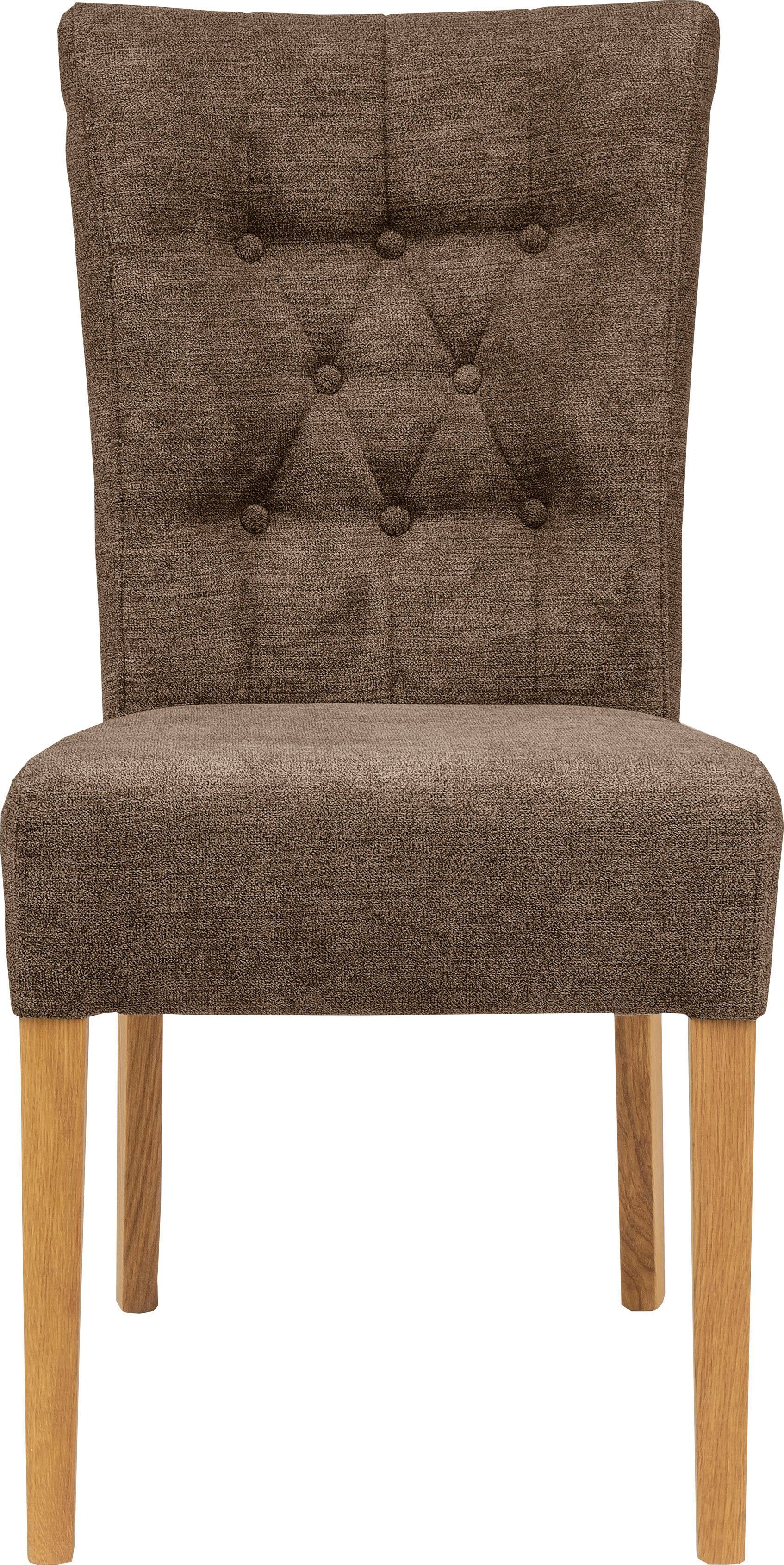 Home affaire Stoel Queen Eetkamerstoel met capitonnage, set van 2, 4 of 6