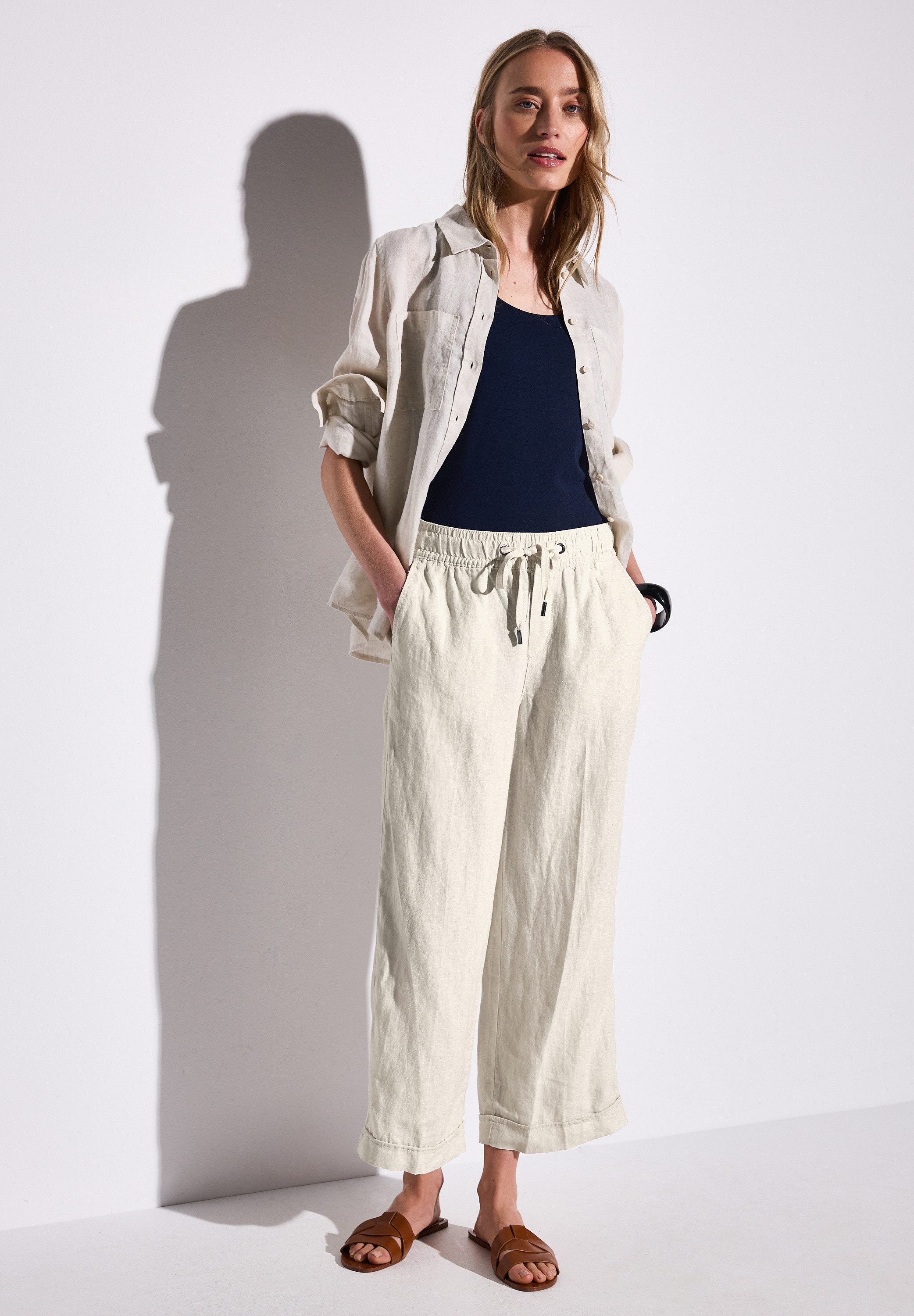 STREET ONE Culotte Styel EMEE elastische band met rijgkoord