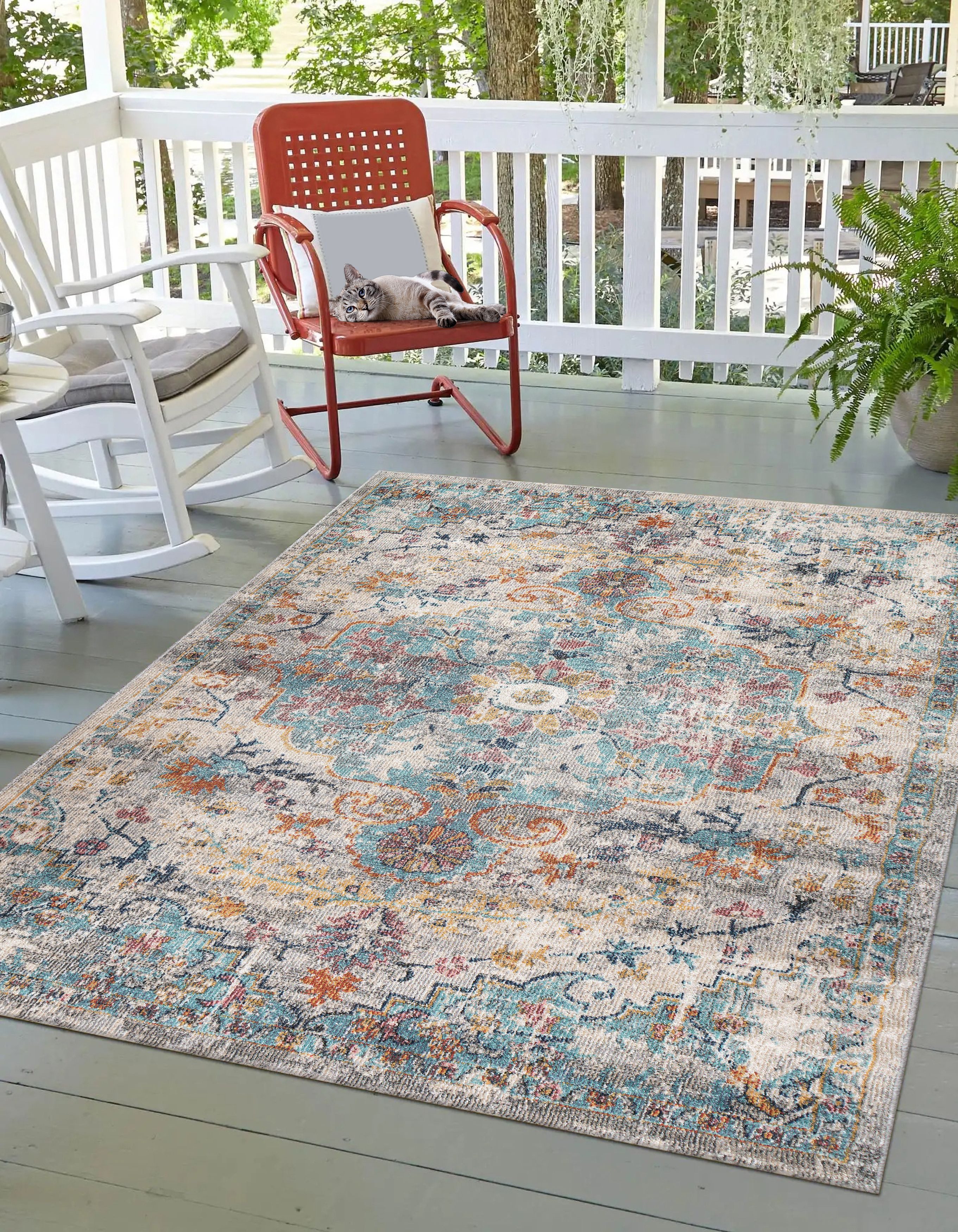 The carpet Vloerkleed Palma Buiten moderne robuuste in- en outdoor tapijt