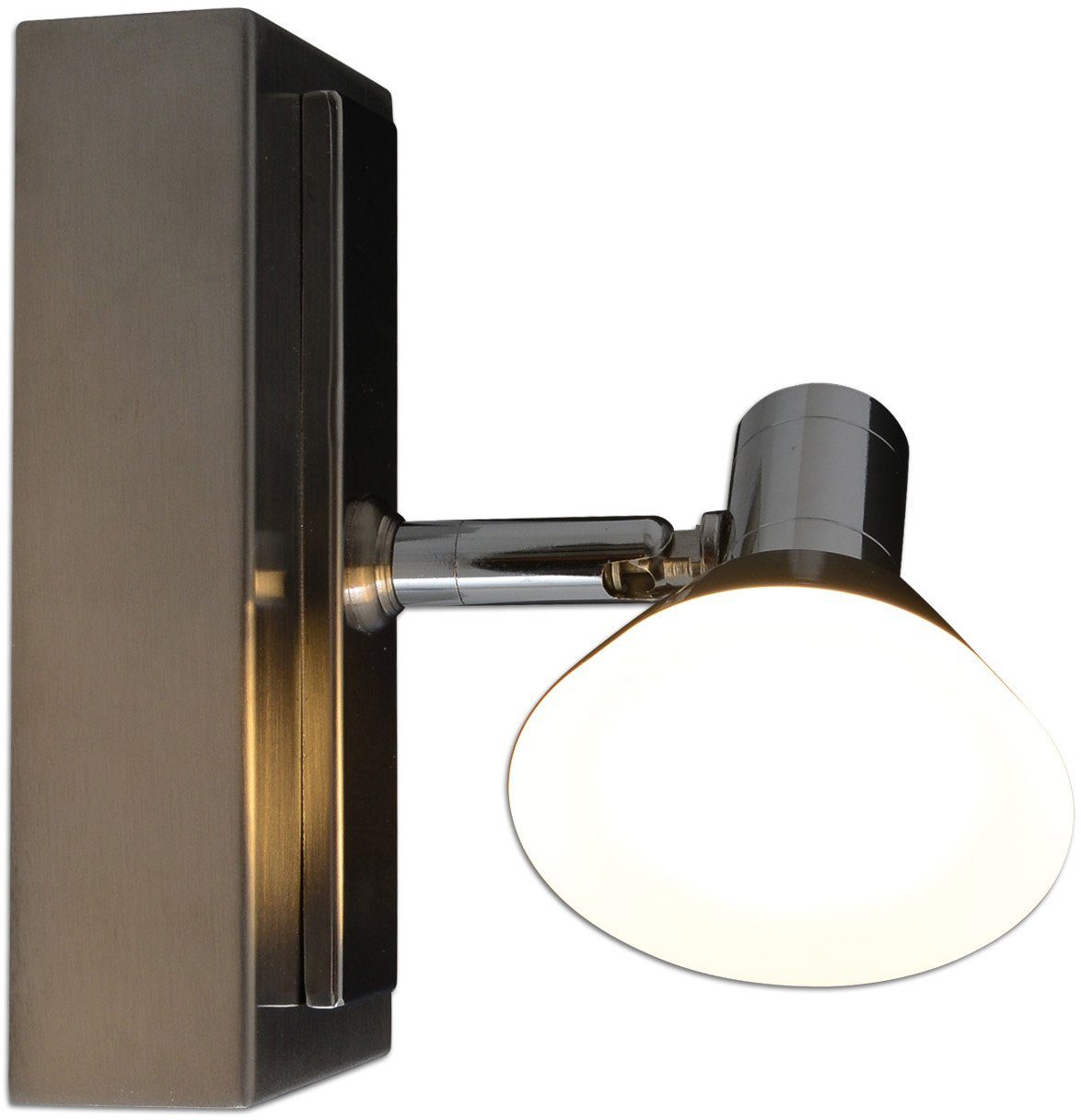 näve Led-wandlamp Jericho incl. lampen 1x led 20 w, metaal/glas, chroom (1 stuk)