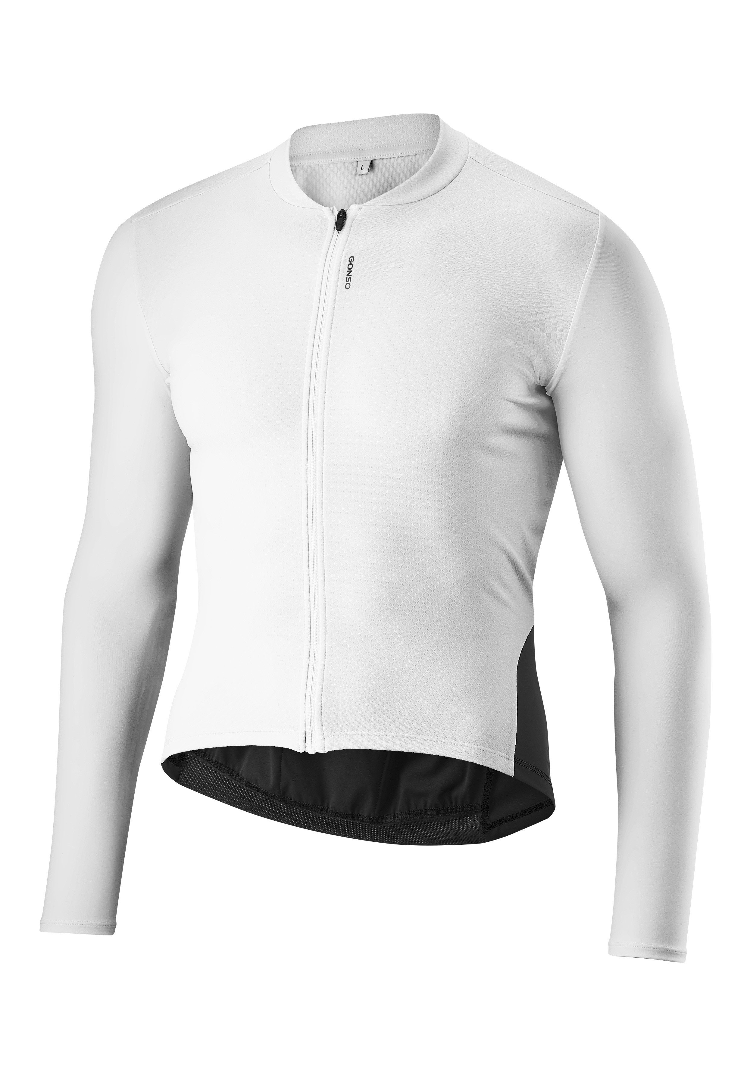Gonso Fietsshirt Heren fiets trui lange mouwen, full-zip trui, tight fit
