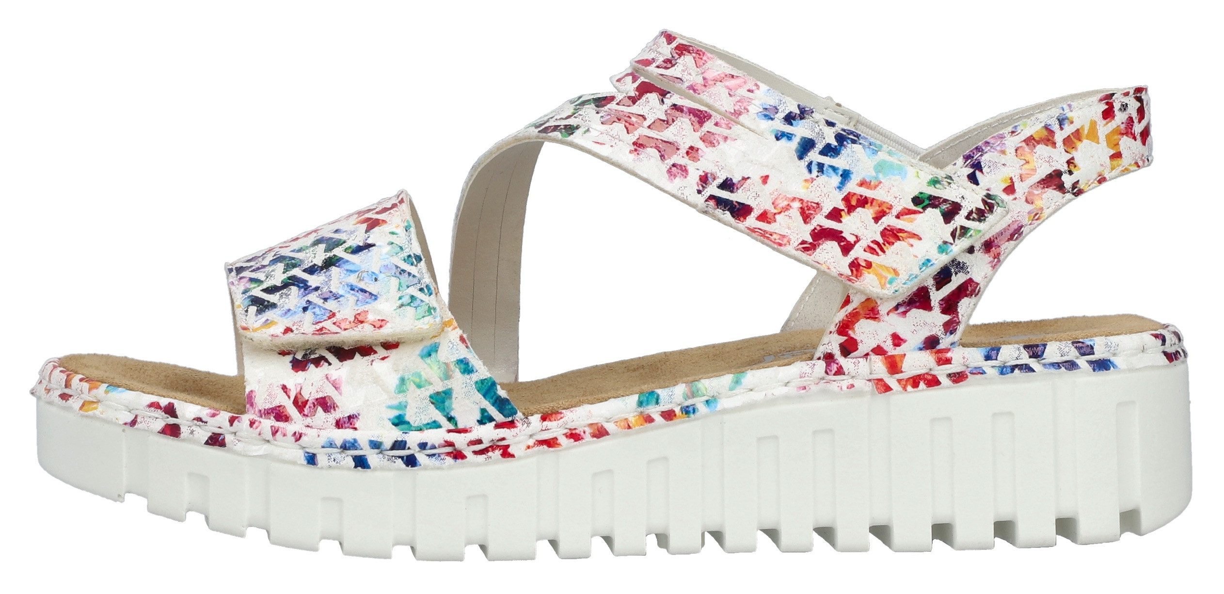 Rieker Plateausandalen Zomerschoen, sandaal, sleehak, met klittenband