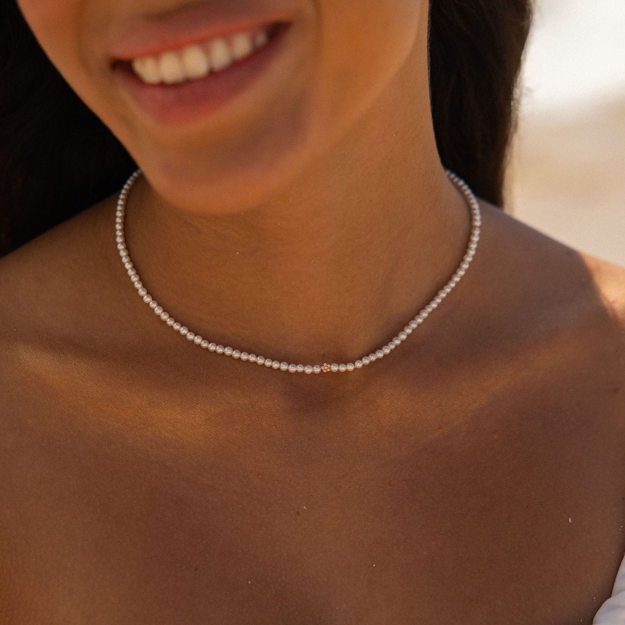Purelei Parelsnoer Sieraden cadeau Bloomy bloem, 23162-Halsketting-Bloomy-goudkleur