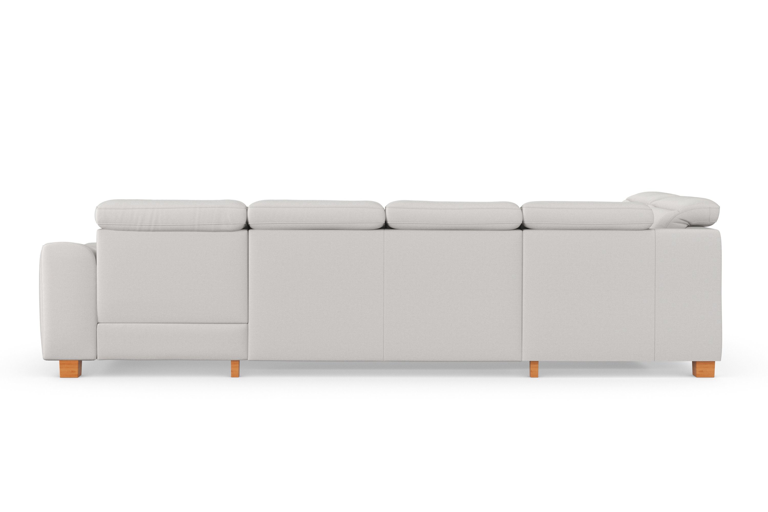 sit&more Zithoek Dundee U-vorm met binnenvering en massief houten poten, naar keuze met verstelbare hoofdsteun