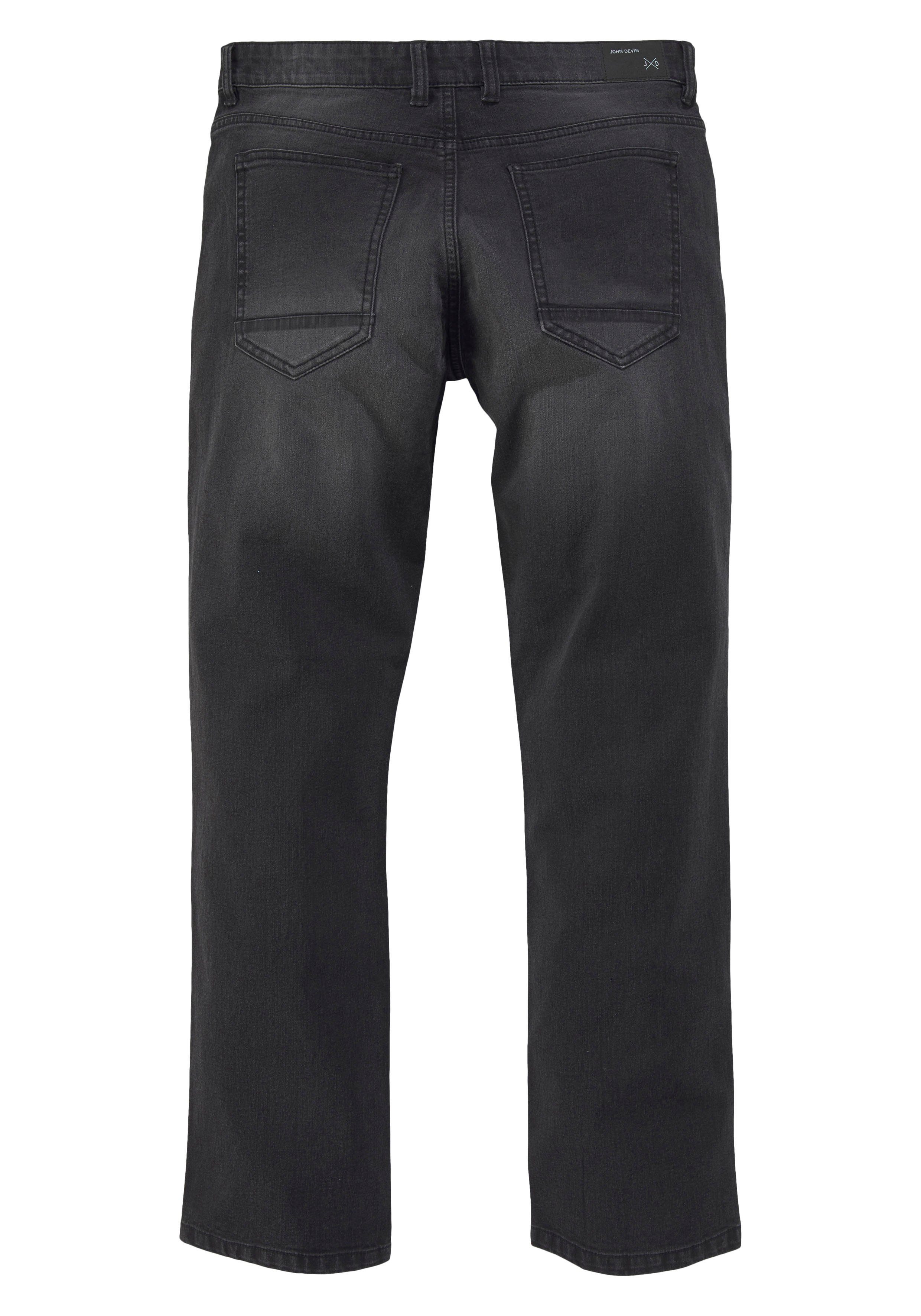 John Devin Straight jeans rechte pasvorm, rechte pasvorm, met used-wassing