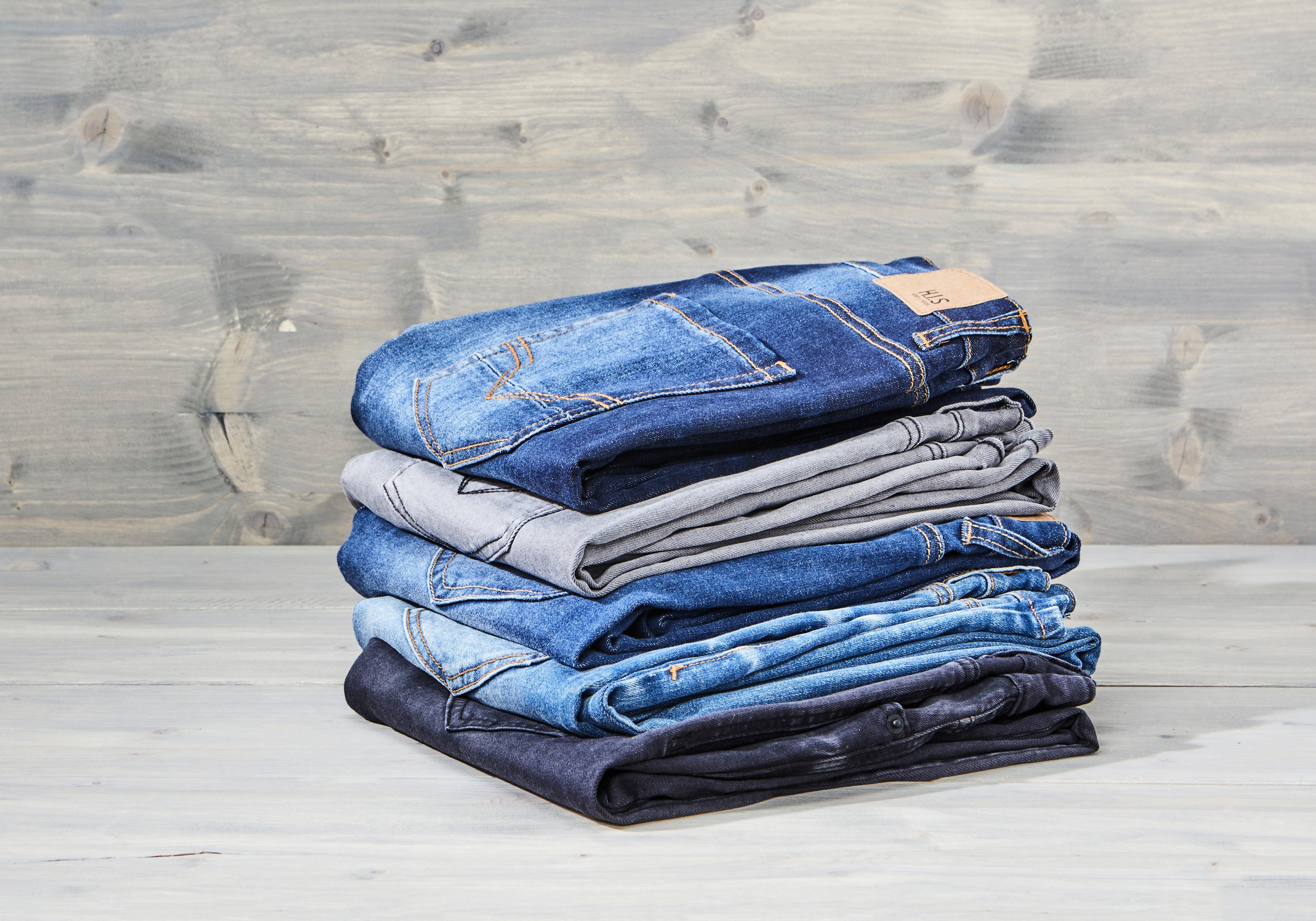 H.I.S Straight jeans DIX rechte pasvorm, lage taille, used-wassing