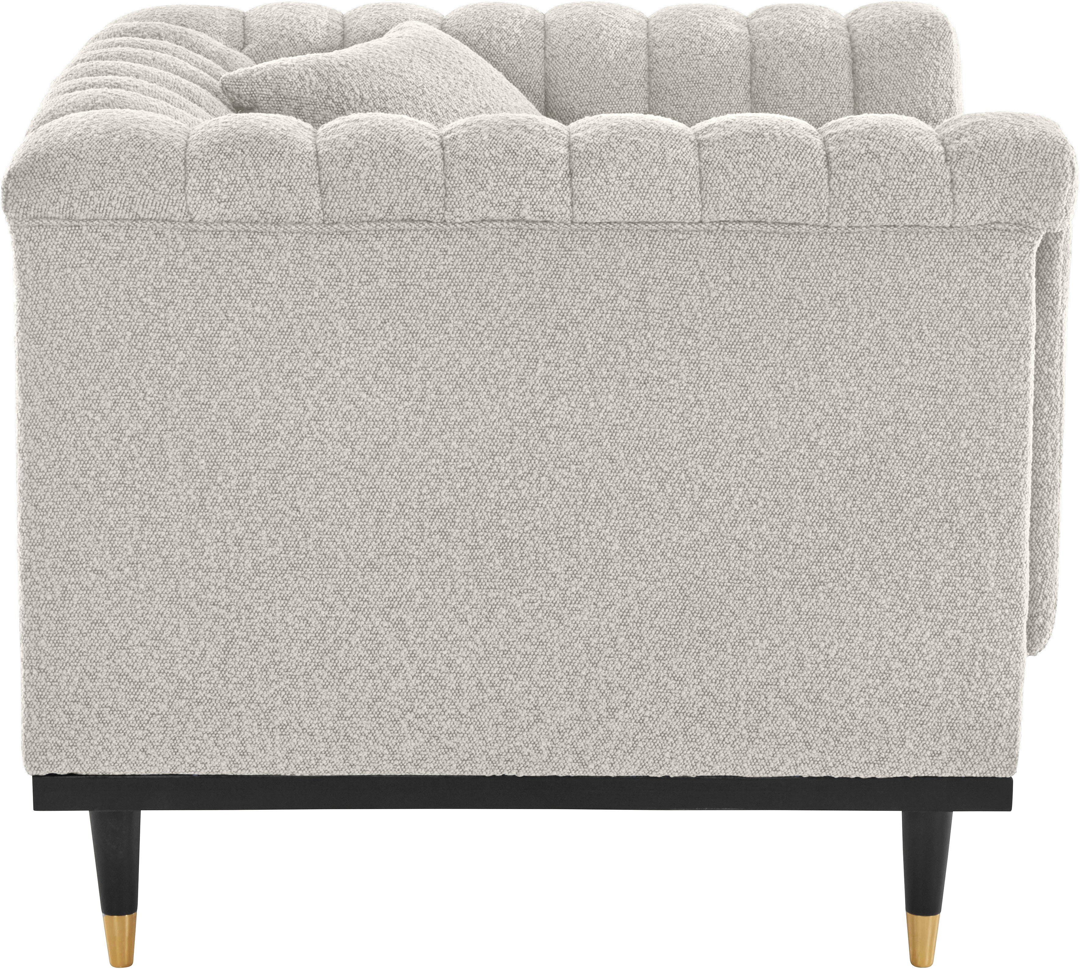 Guido Maria Kretschmer Home&Living Cocktailfauteuil Chamby New stoel bouclé-structuurbekleding met stiksels bij de leuning