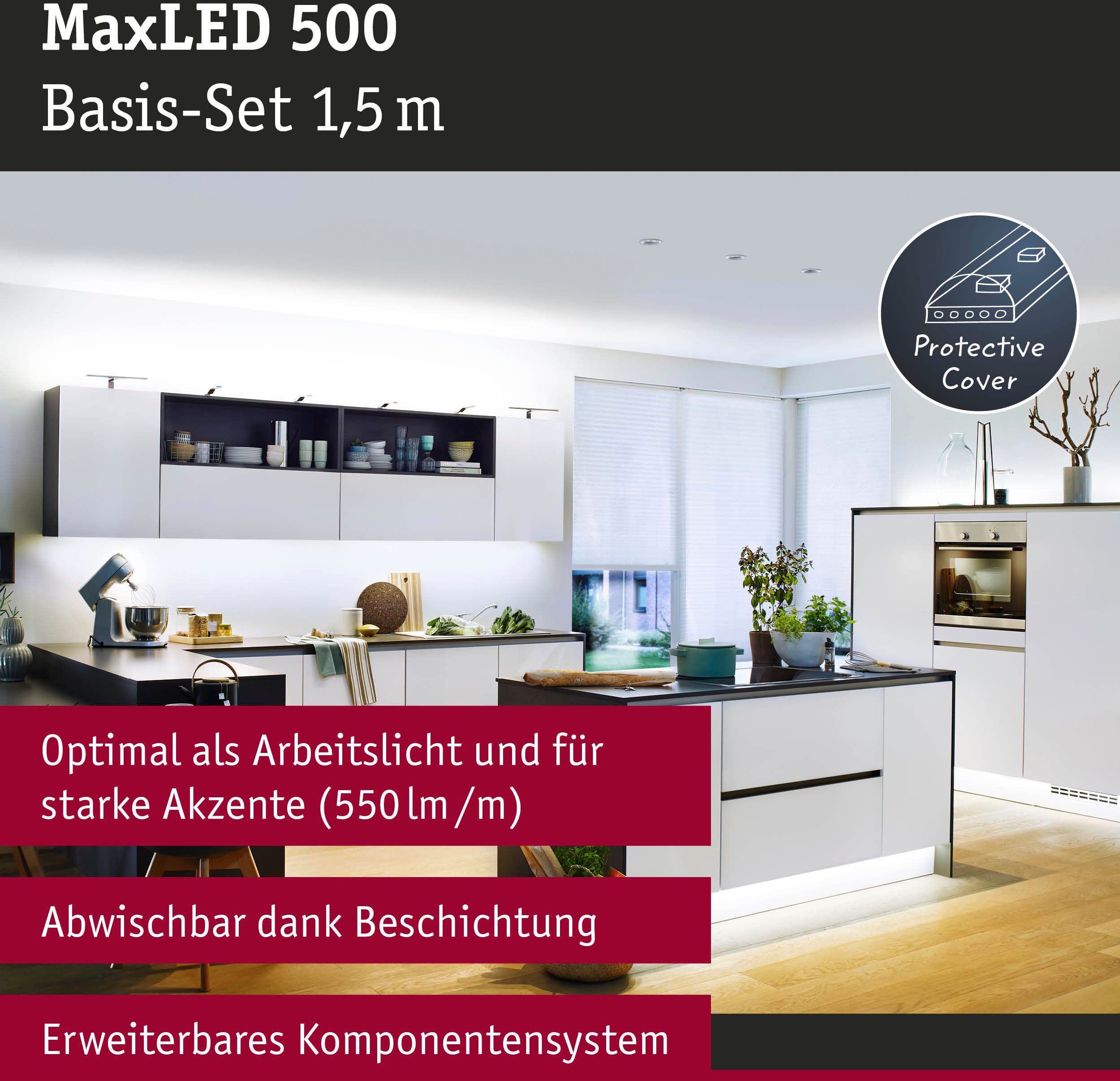 Paulmann Led-strepen MaxLED 500 Basisset 1,5m Daglichtwit IP44 8,5W 825lm gecoat (1 stuk)