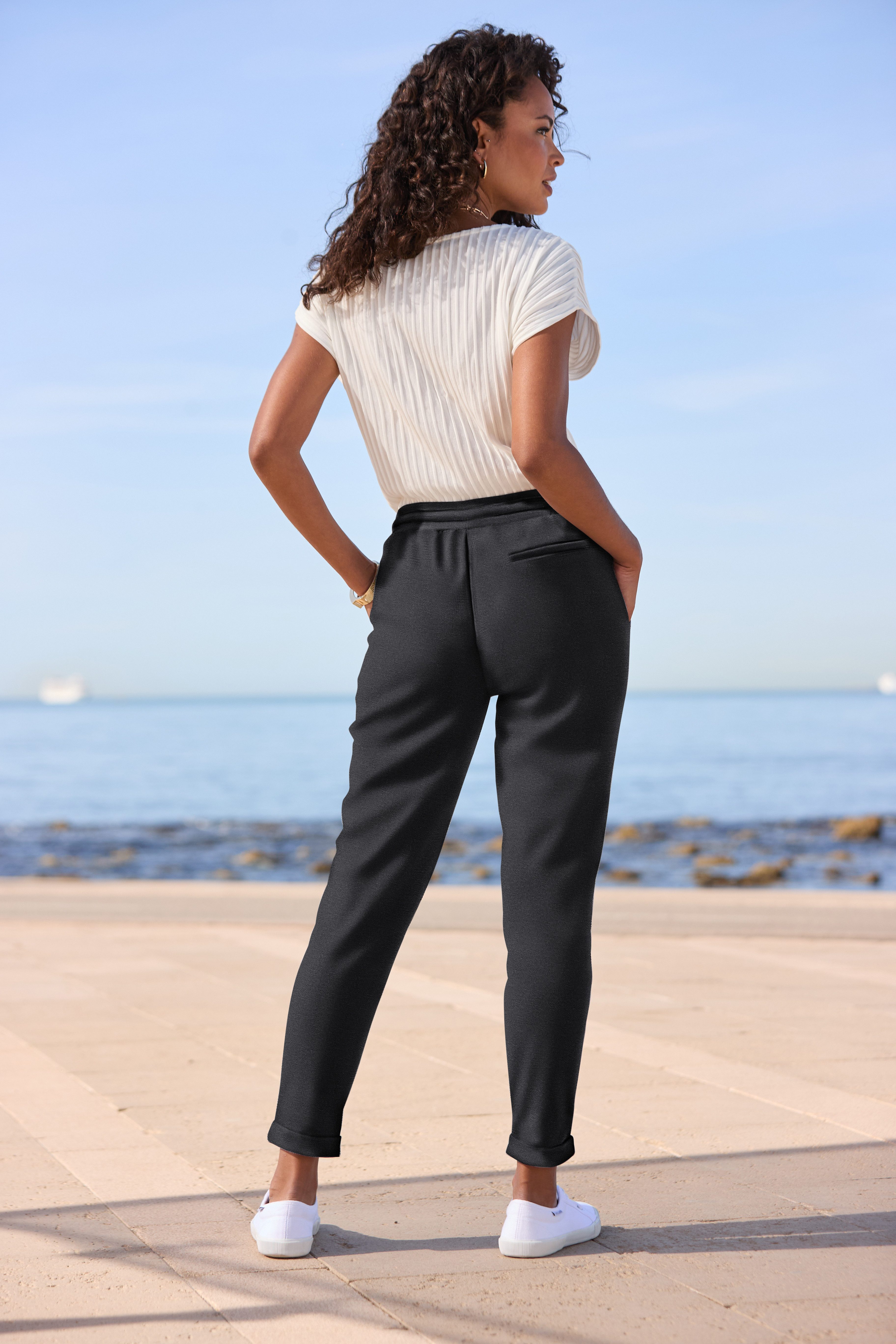 Vivance Joggingbroek met praktische insteekzakken instapbroek casual-chic