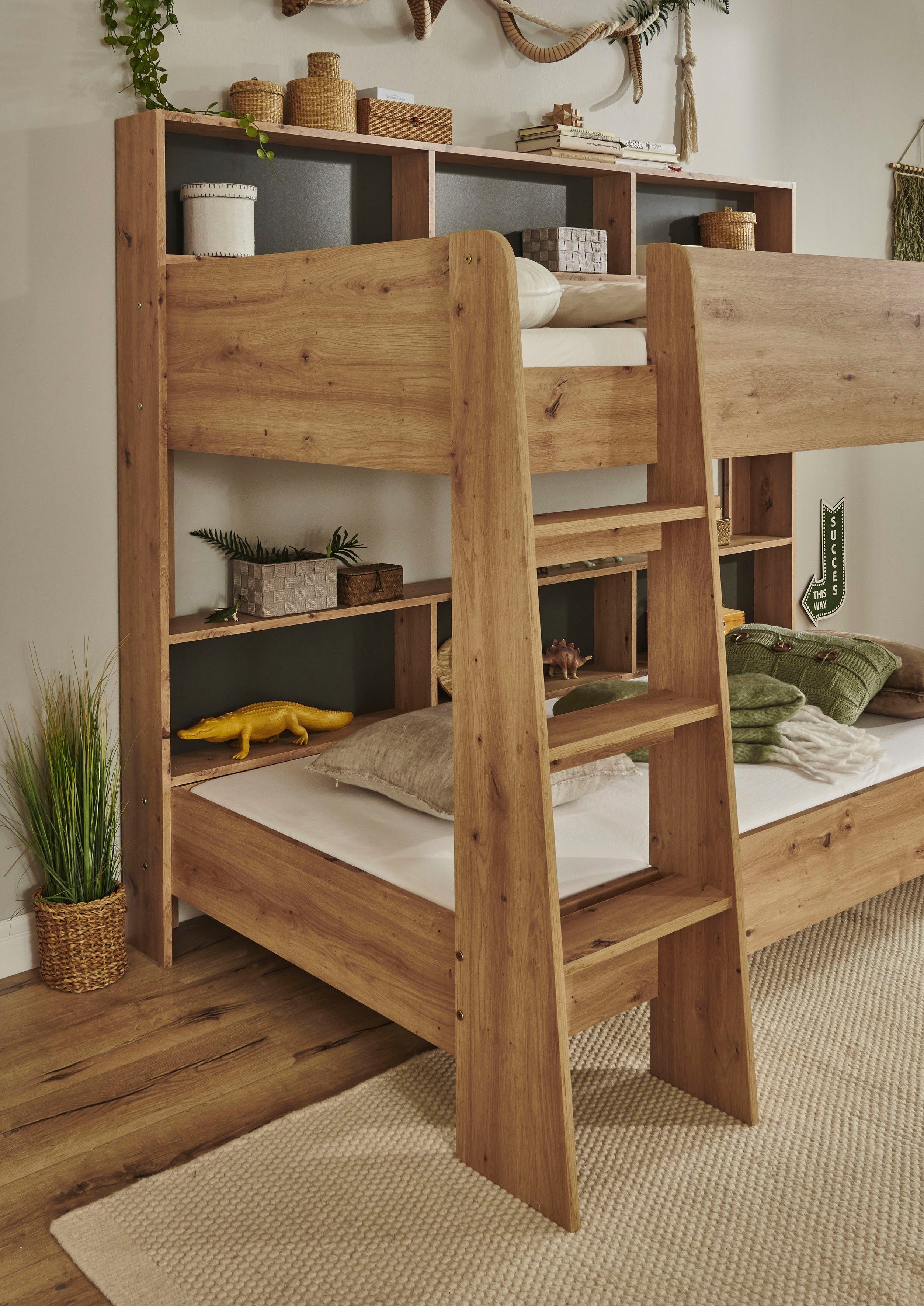 Relita Stapelbed Sway 2 ligoppervlakken, met ladder, achterste planken