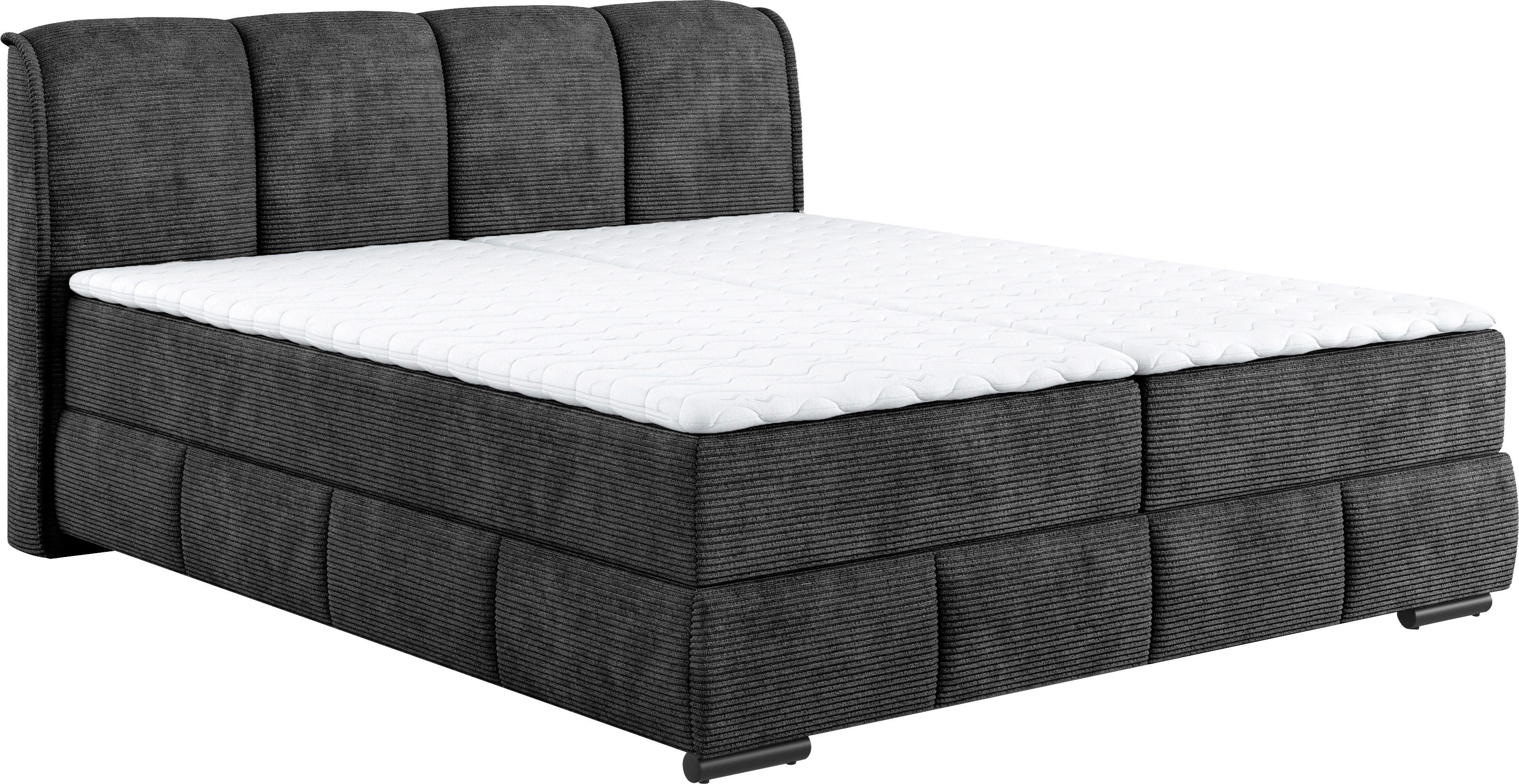 Mr. Couch Boxspring Bethany met bedkist, incl. matras Topmatras en sierkussen, in verschillende hardheden beschikbaar