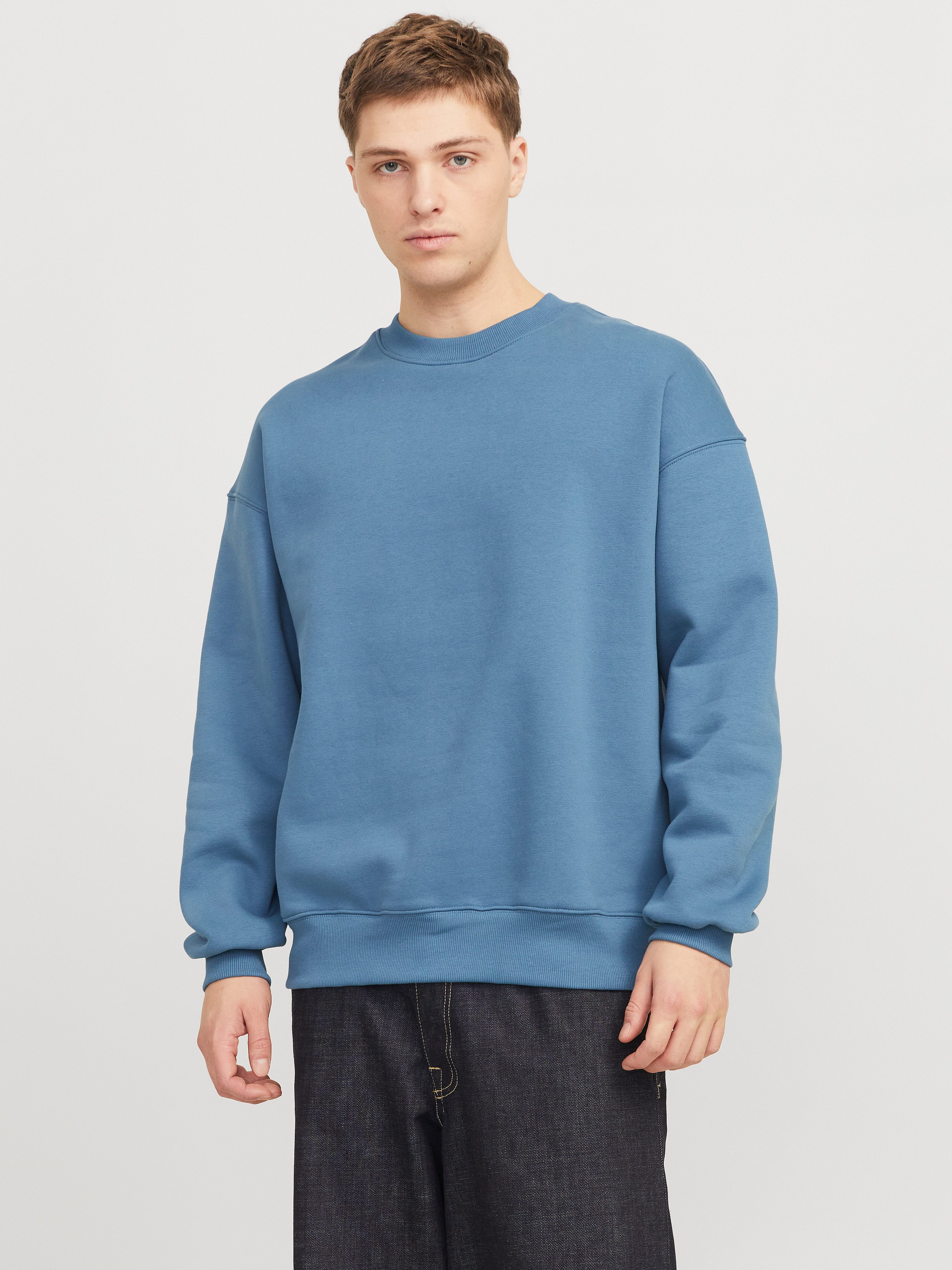 Jack & Jones Sweatshirt JJEURBAN EDGE SWEAT CREW NECK NOOS heren sweaters maat L blauw