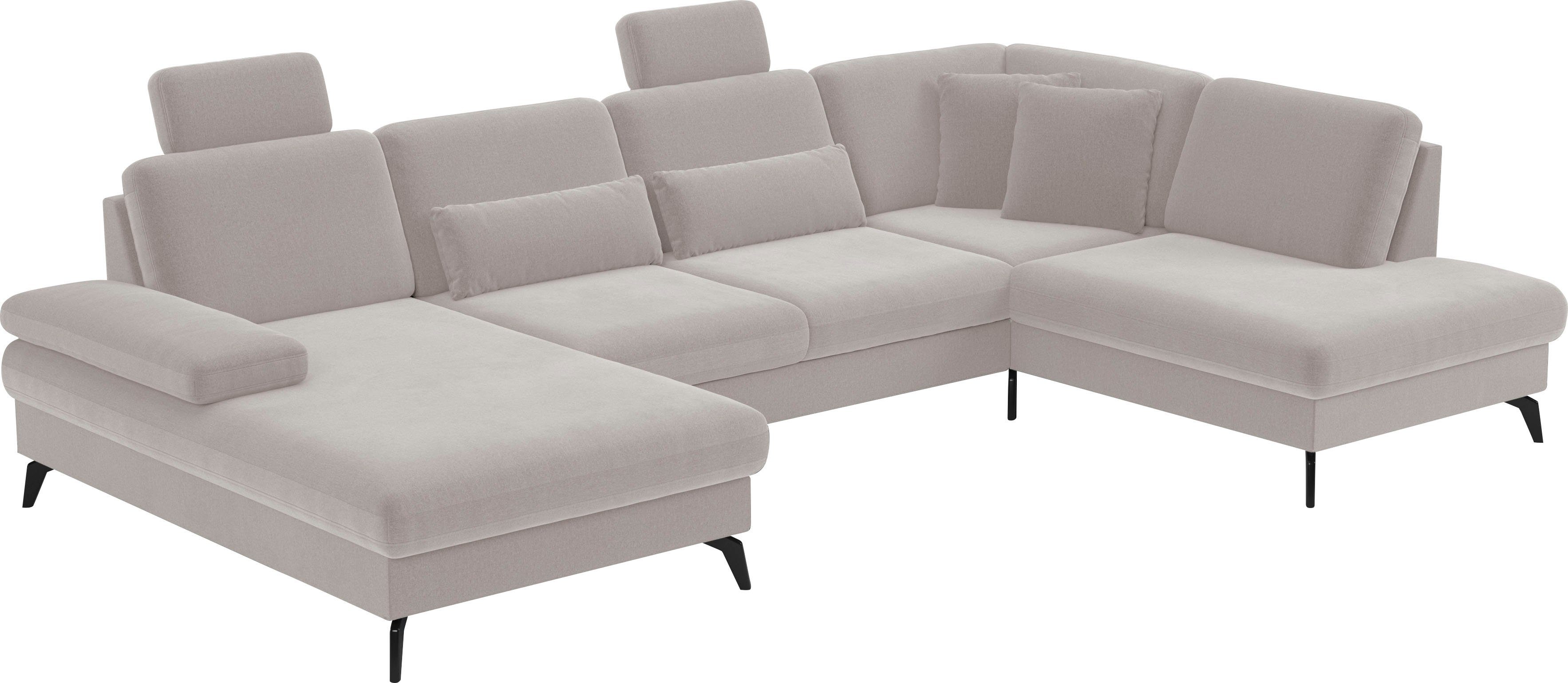 sit&more Zithoek Morris U-vorm, incl. zitdiepteverstelling keuze uit armleuningverstelling, bedfunctie & bedlade
