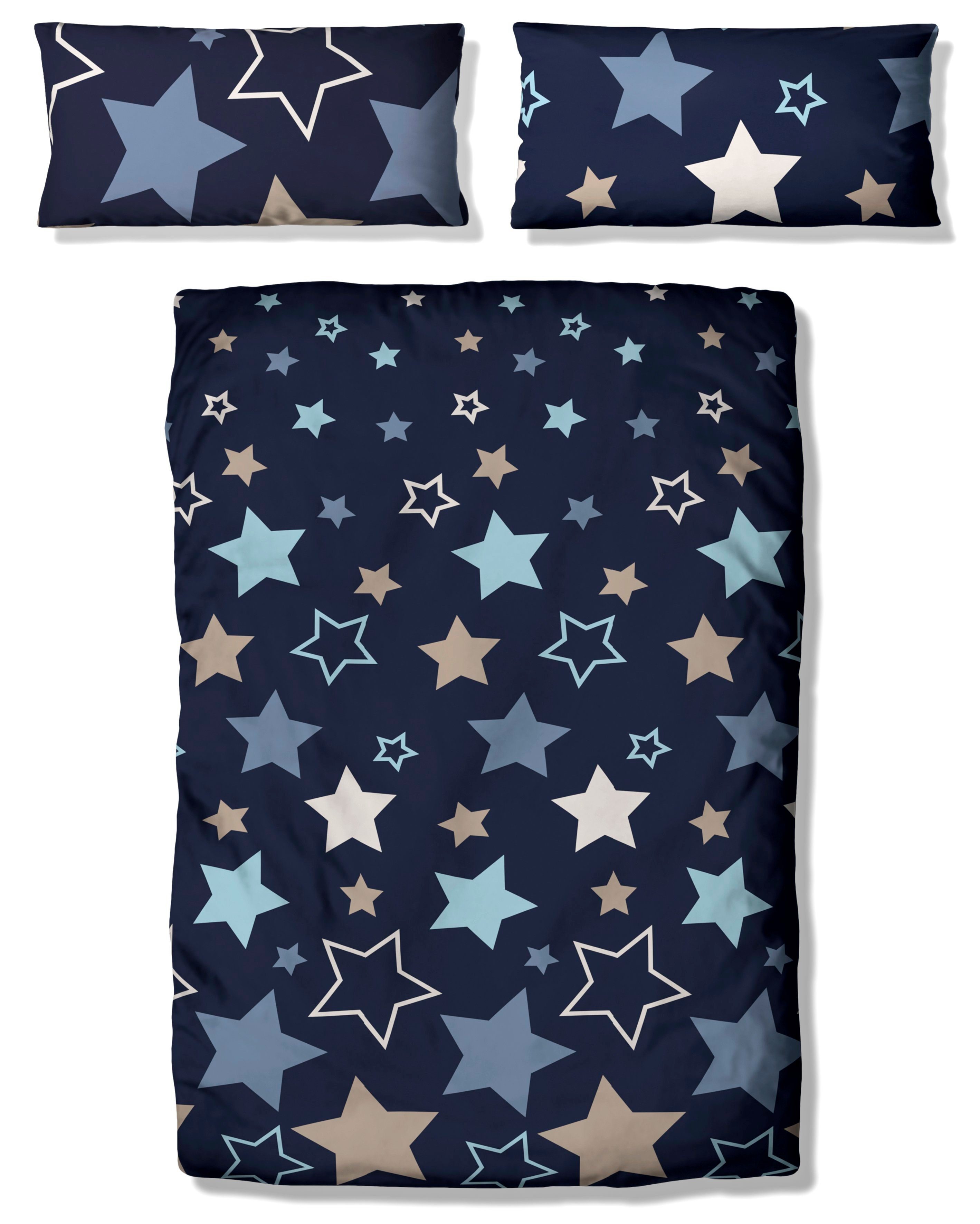 my home Overtrekset Dreamer in mt. 135x200 of 155x220 cm, ideaal voor de kerstdagen Fleece behaaglijk warm in de winter, kerstdekbedovertrek, winter