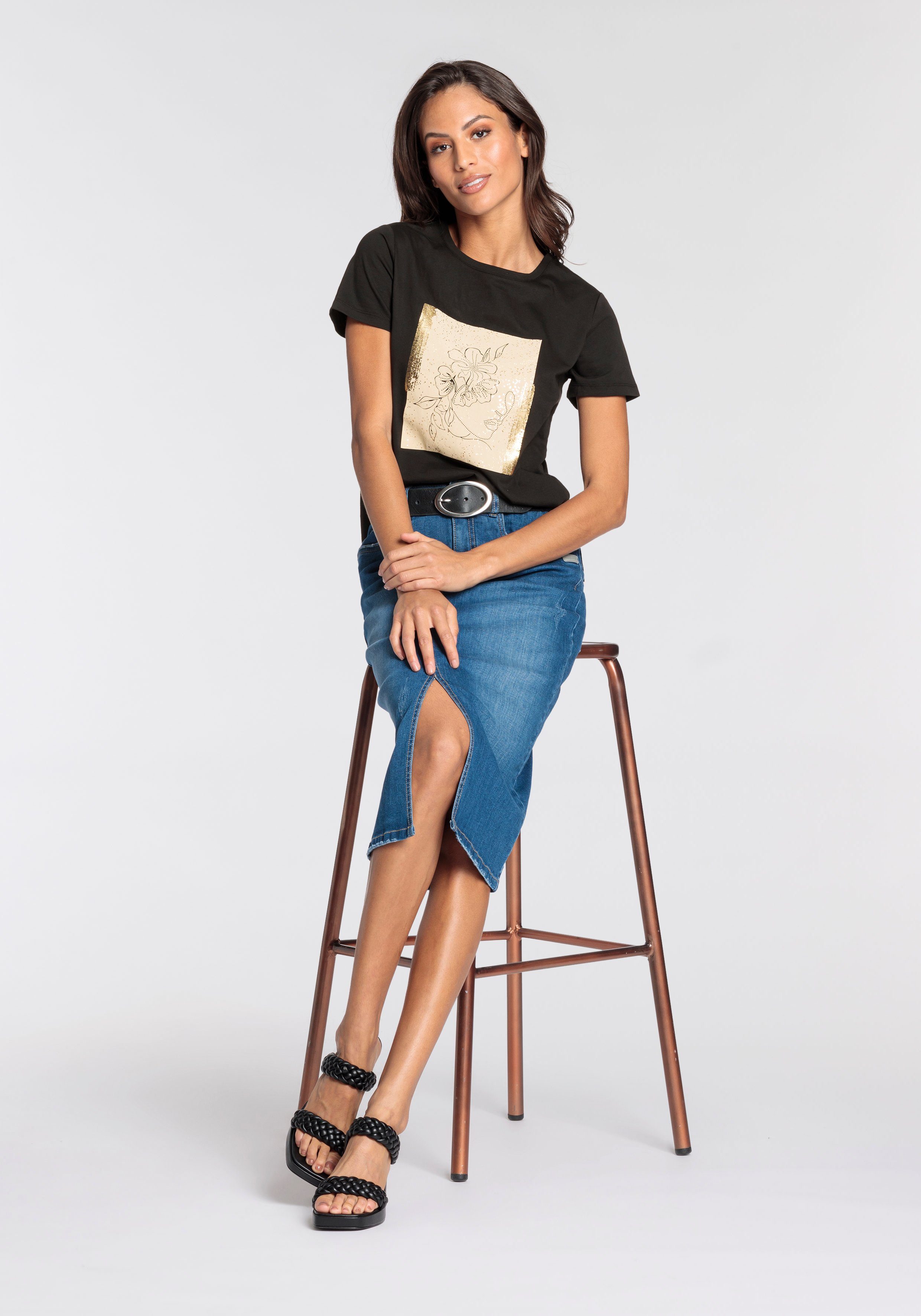Laura Scott T-shirt met gouden print