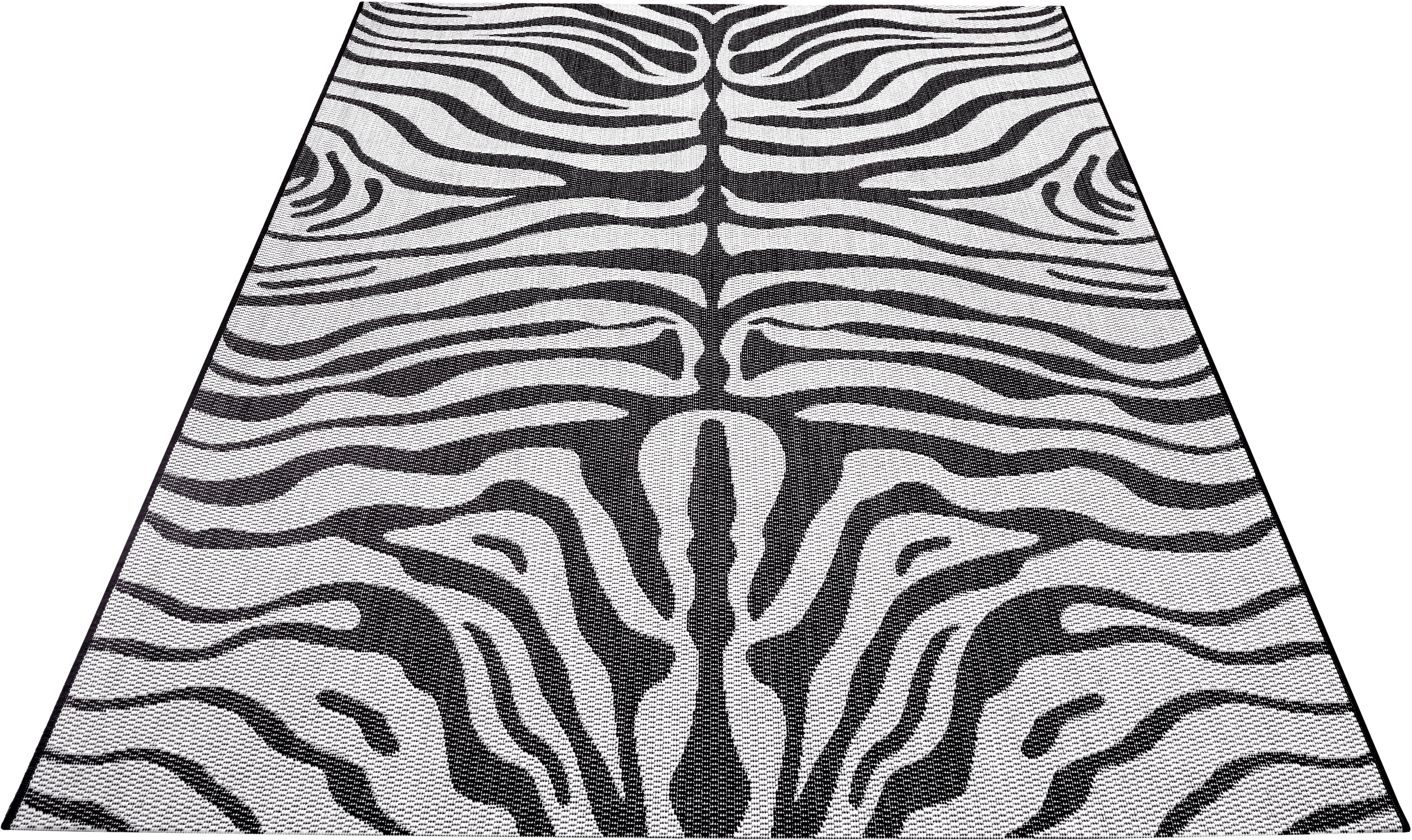 Home affaire Vloerkleed Zadie Zebradesign, robuust, gemakkelijk in onderhoud, platweefsel