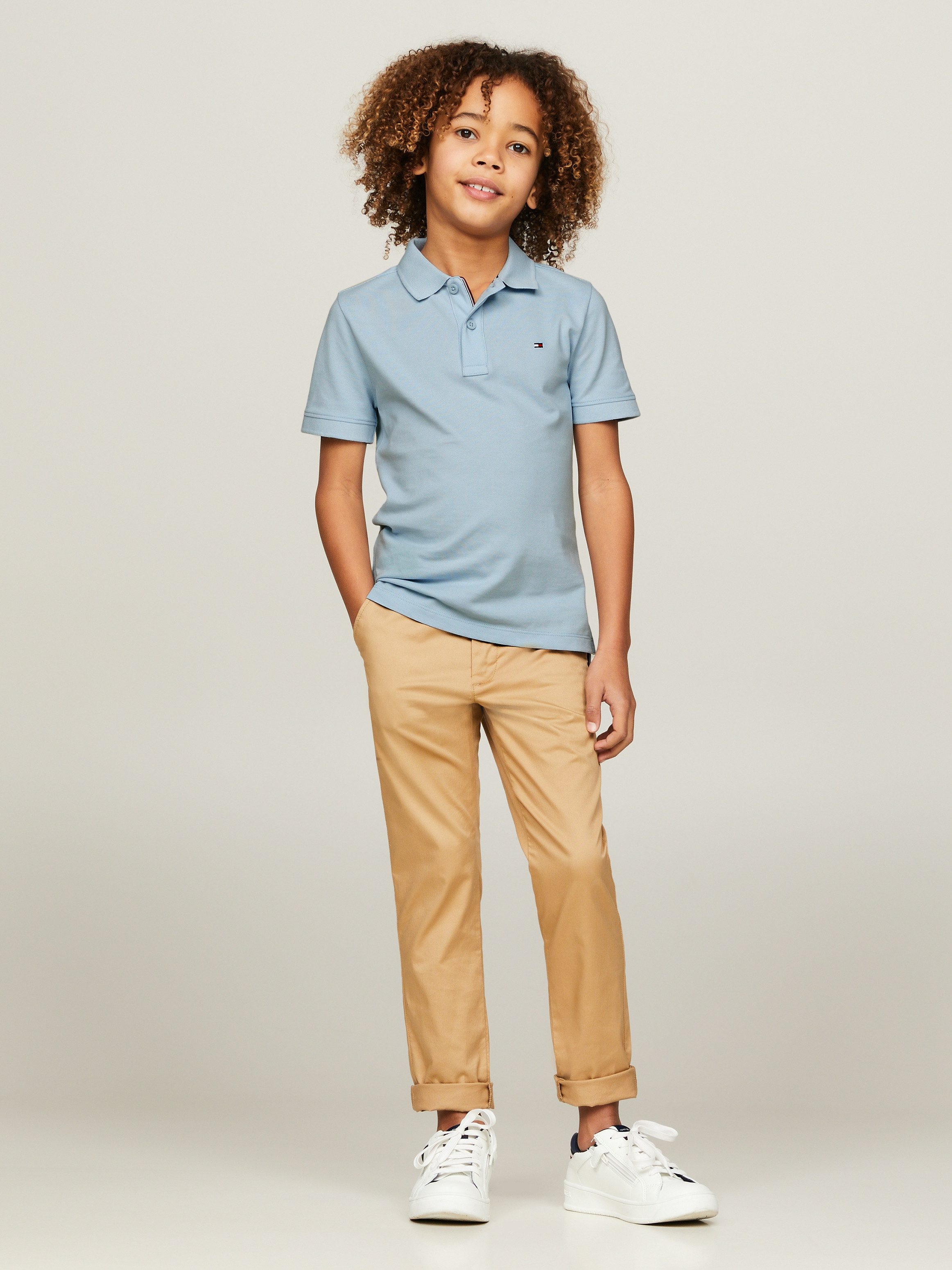 Tommy Hilfiger Poloshirt FLAG POLO SS met geborduurd logo