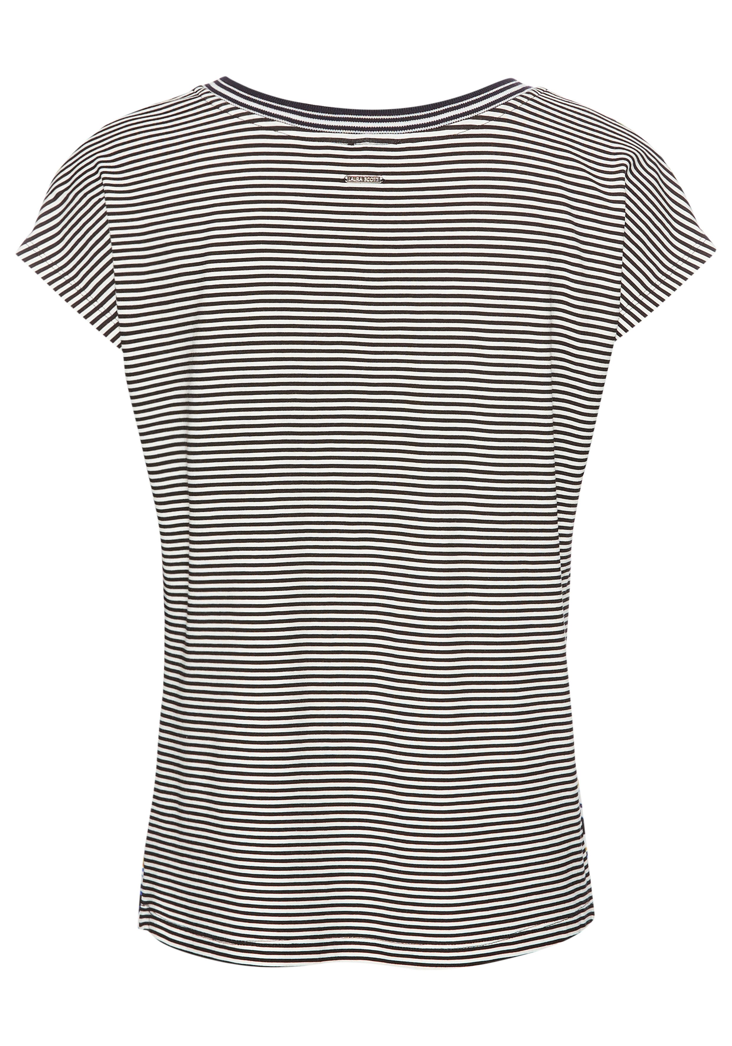 Laura Scott Shirtblouse in modieuze mix van patronen - bloemetjes & gestreept - nieuwe collectie