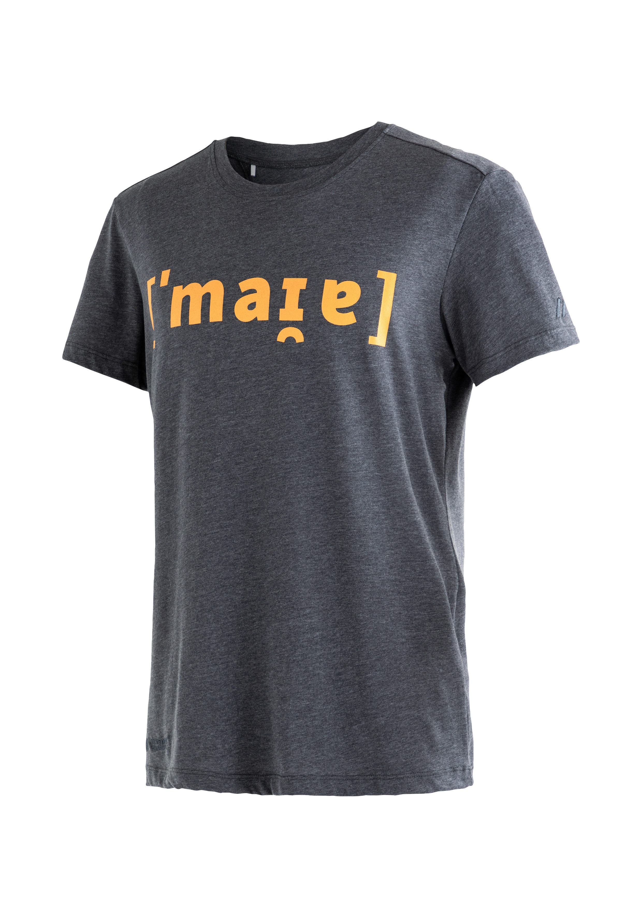 Maier Sports T-shirt Phonetic Tee M Heren T-shirt met print voor wandelen en vrije tijd