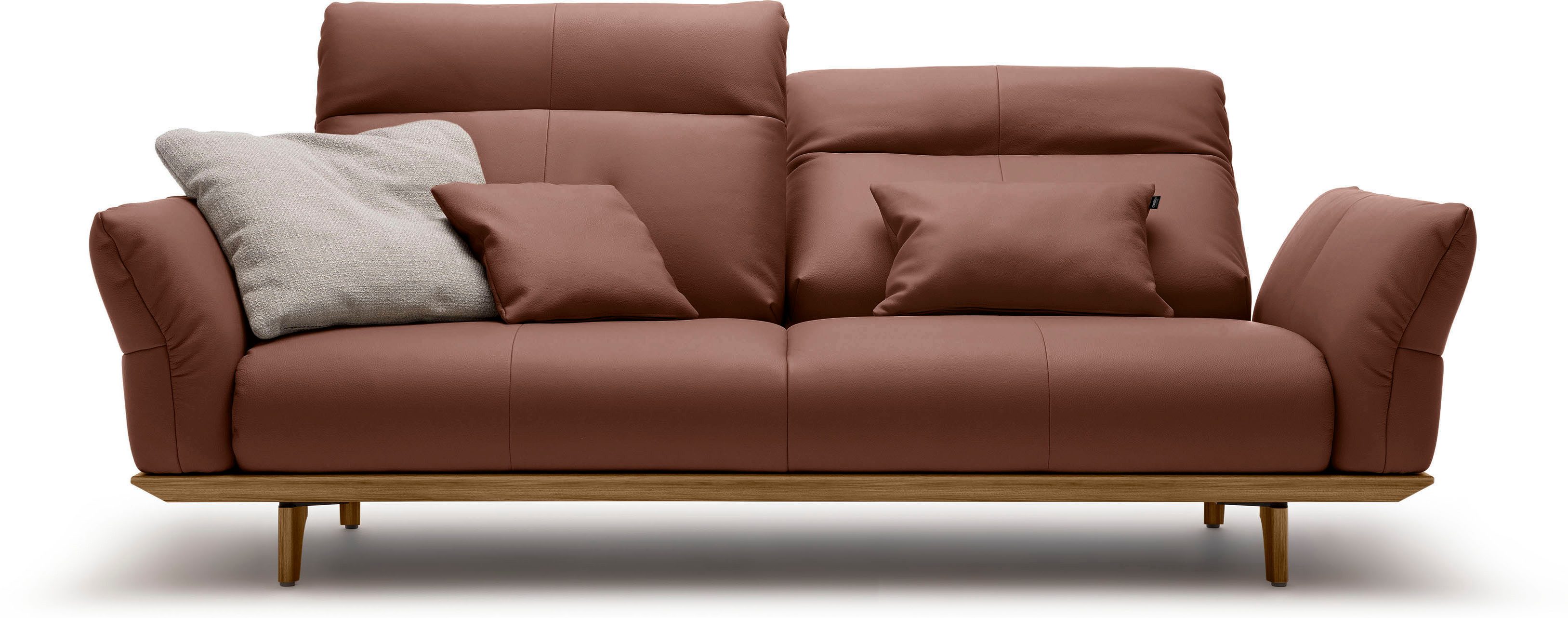 OTTO Creation BY ROLF BENZ 3-zitsbank Hs.460 Onderstel in walnotenhout, walnotenhouten poten, breedte 208 cm bruin, 3-zitsbanken