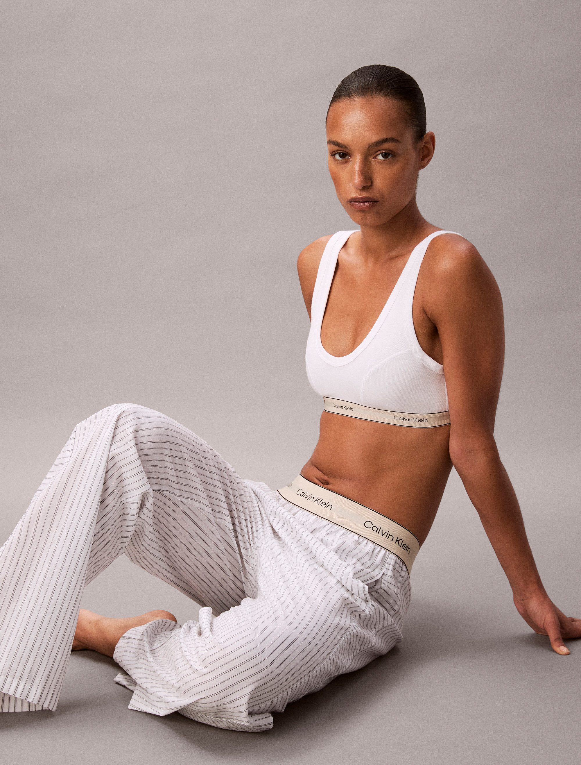 Calvin Klein Pyjamabroek LOGO SUPER POPLIN PANT