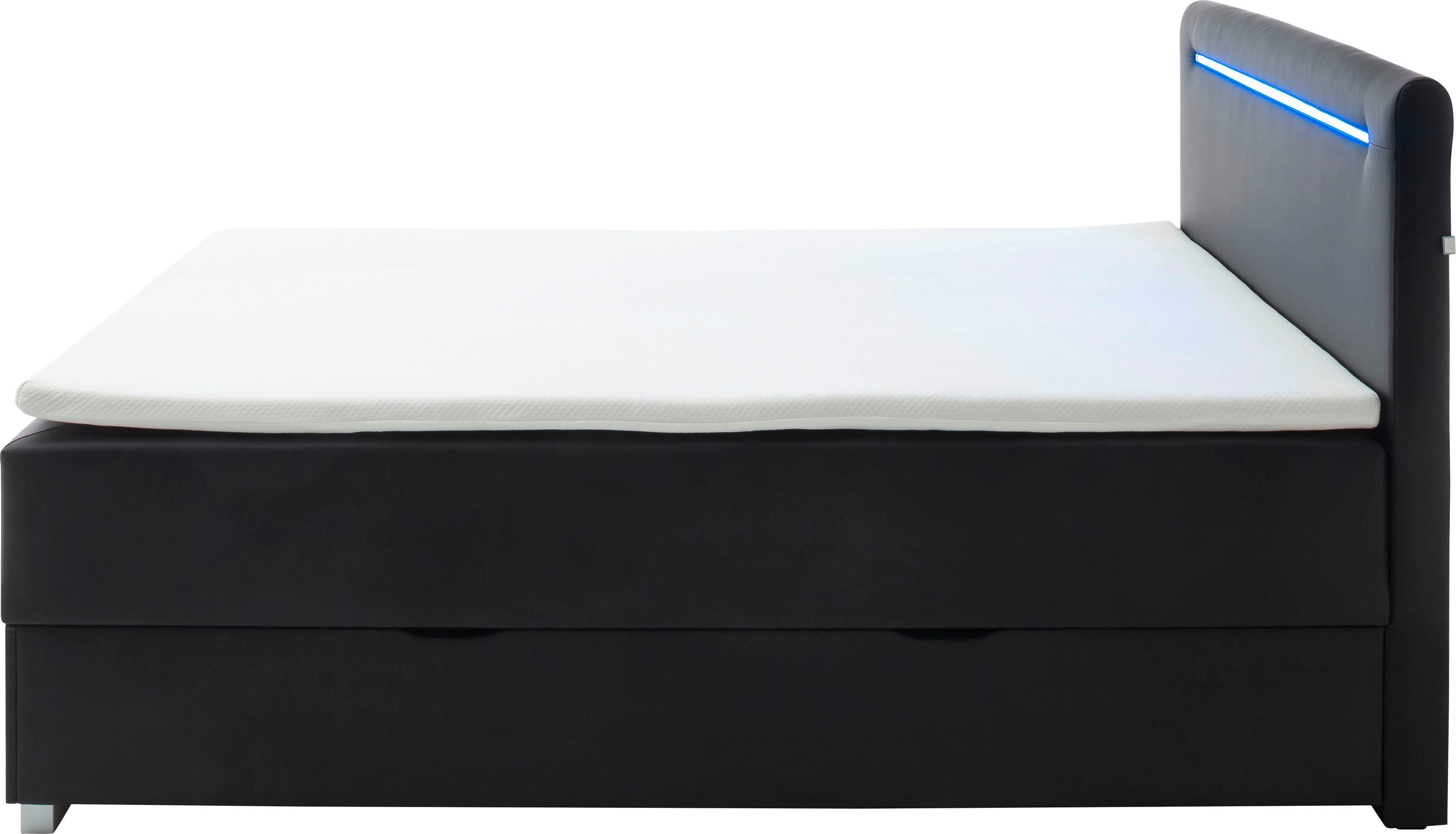 meise.möbel Boxspring Las Vegas 2 inclusief ledverlichting in het hoofdbord, met bedkist en topmatras