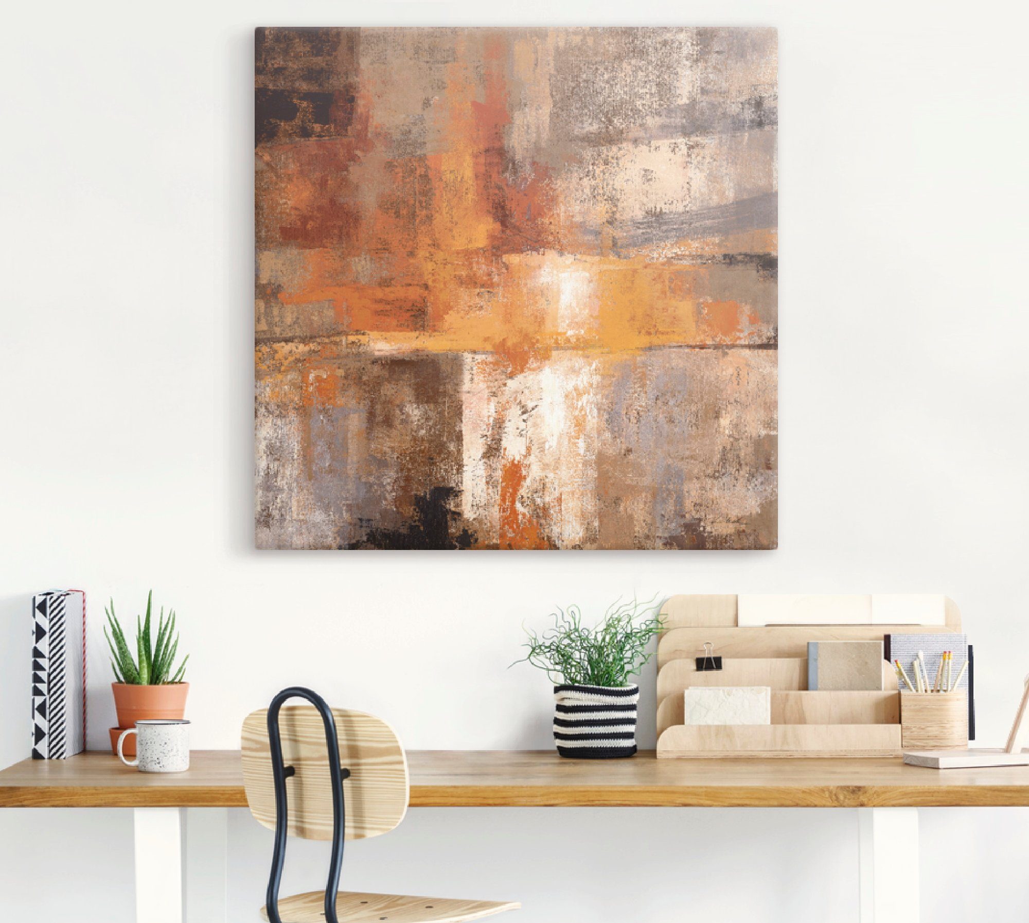 Artland Artprint Zilverkleur en amber oogst als artprint op linnen, poster in verschillende formaten maten