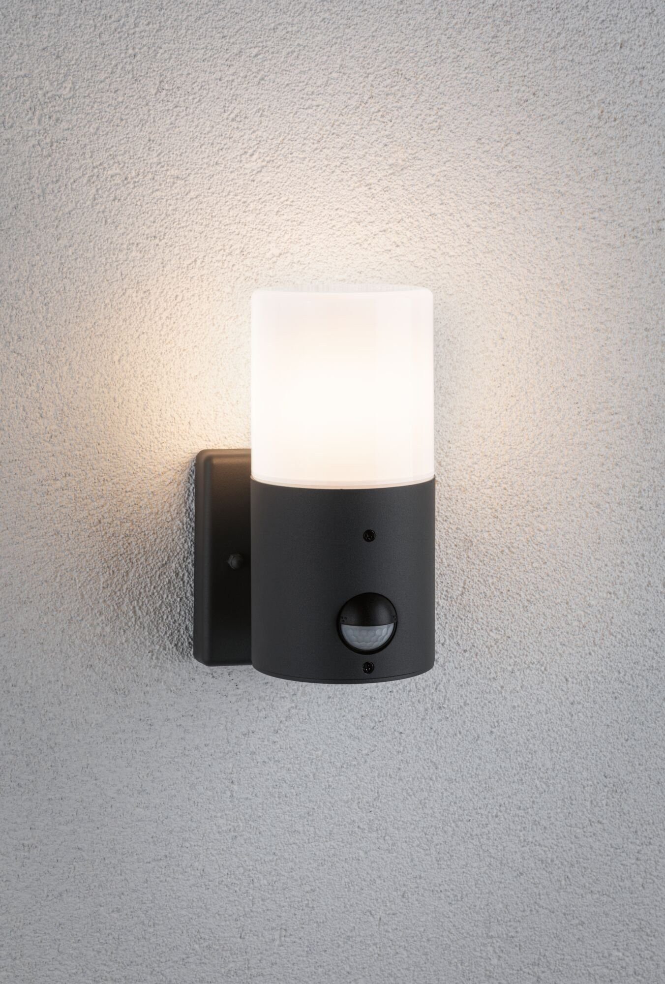 Paulmann Wandlamp voor buiten Tubs IP44 rond 105x130mm max. 15W 230V Grijs mat Metaal, Kunststof (1 stuk)
