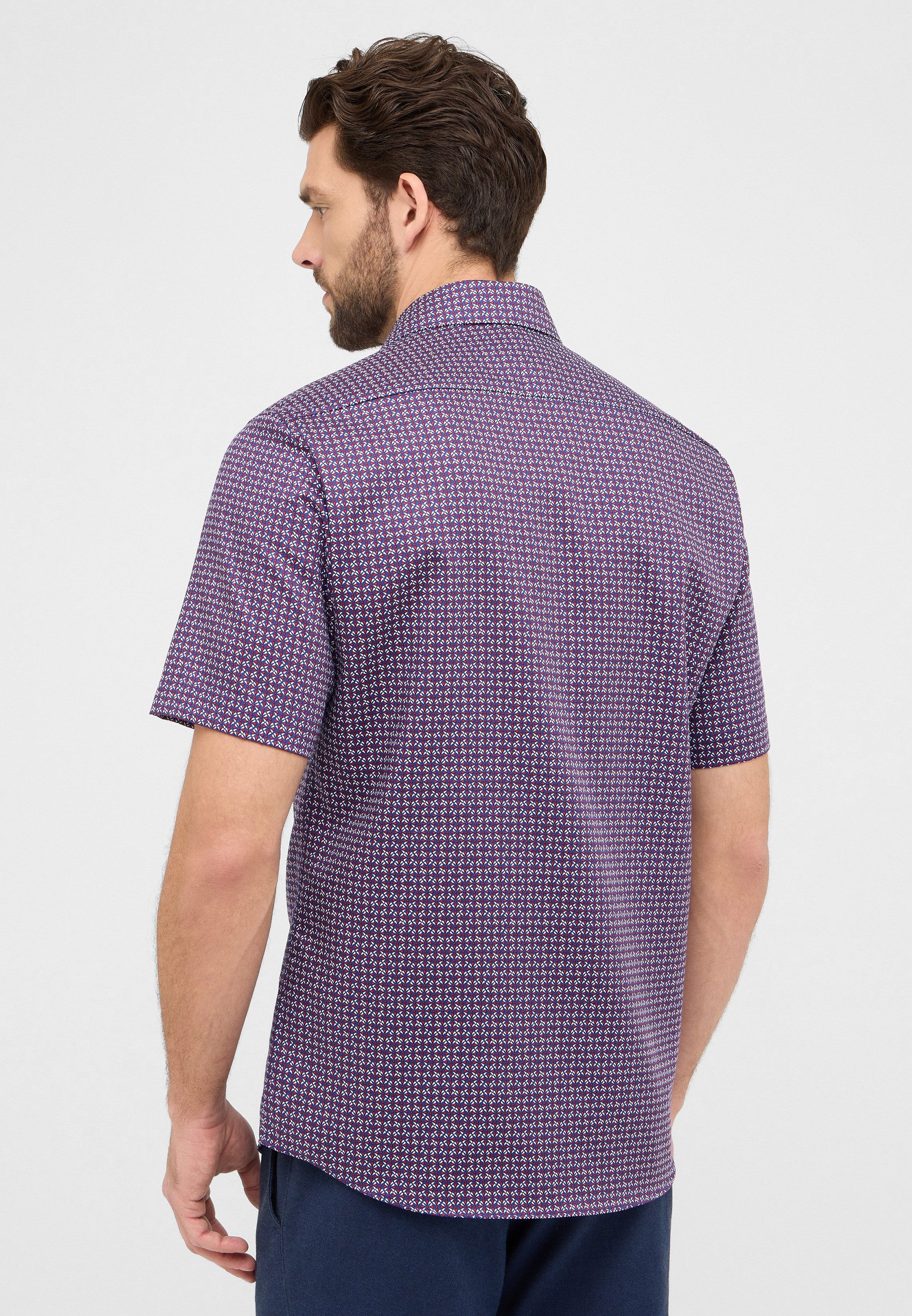 Eterna Overhemd met korte mouwen MODERN FIT NON IRON (strijkvrij)