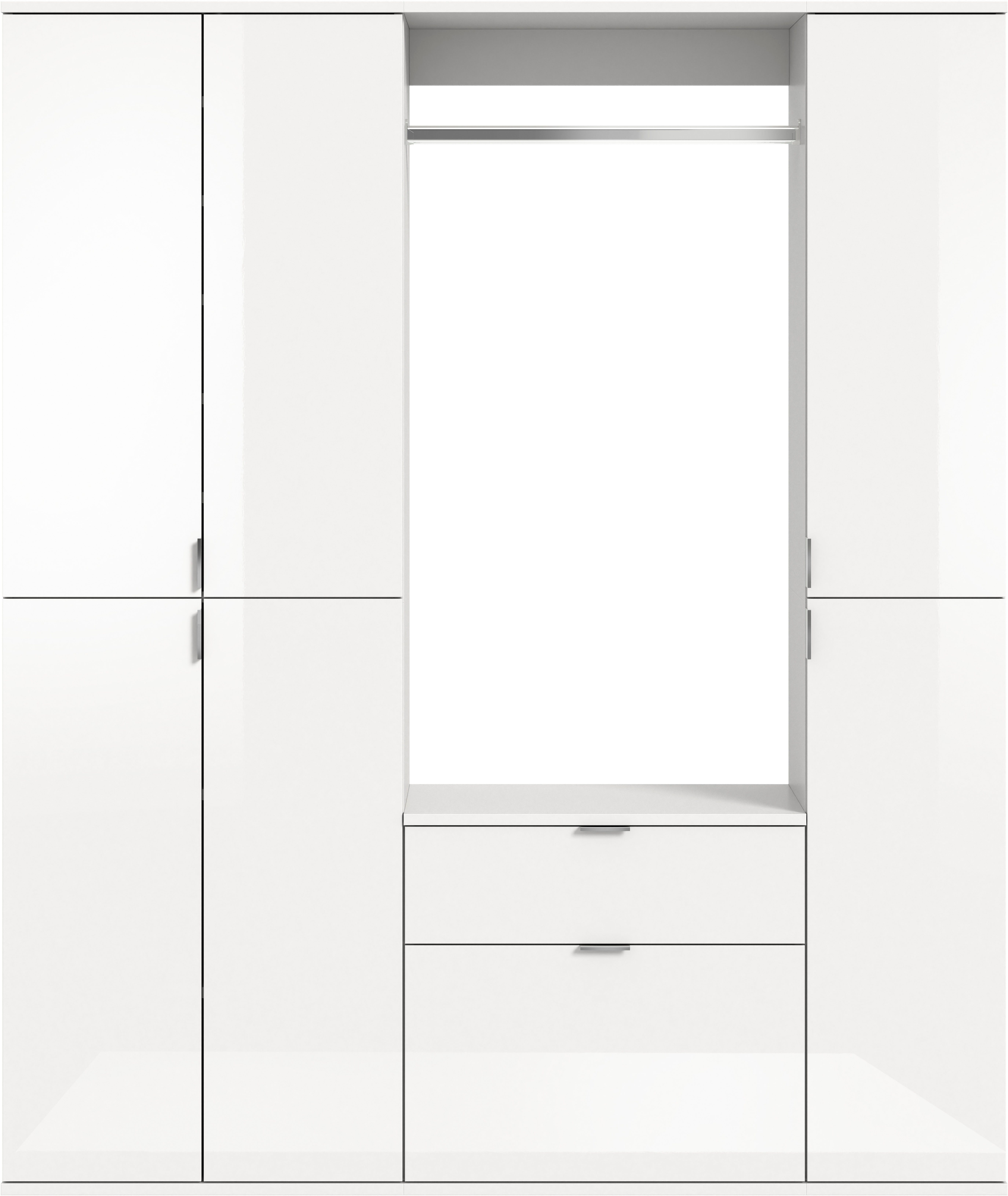 INOSIGN Halmeubelset Trondheim, Breedte 152 cm, 5-delig, bestaande uit: 2x garderobekast, 1 commode, 1 kledingstang, 1 legplank (set, 4-delig)