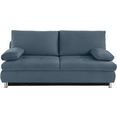 mr. couch slaapbank zermatt volwaardig bed, naar keuze met koudschuim (140 kg belasting-zitting) of boxspringvering, inclusief easy-slaapfunctie en bedkist blauw