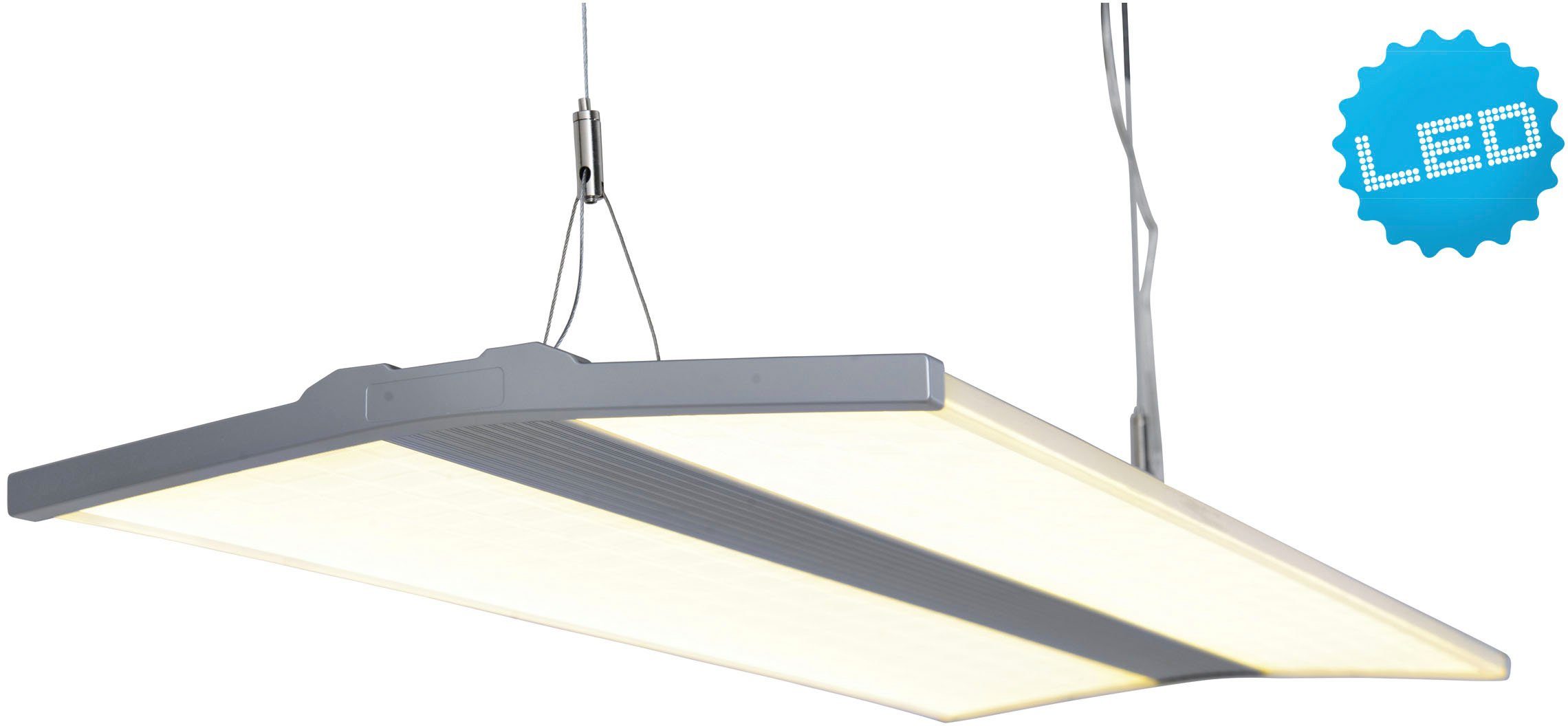 näve Led-hanglamp Kantoor/werkkamer kleur grijs lichtkleur neutraal wit L: 80 cm B: 30 cm (1 stuk)
