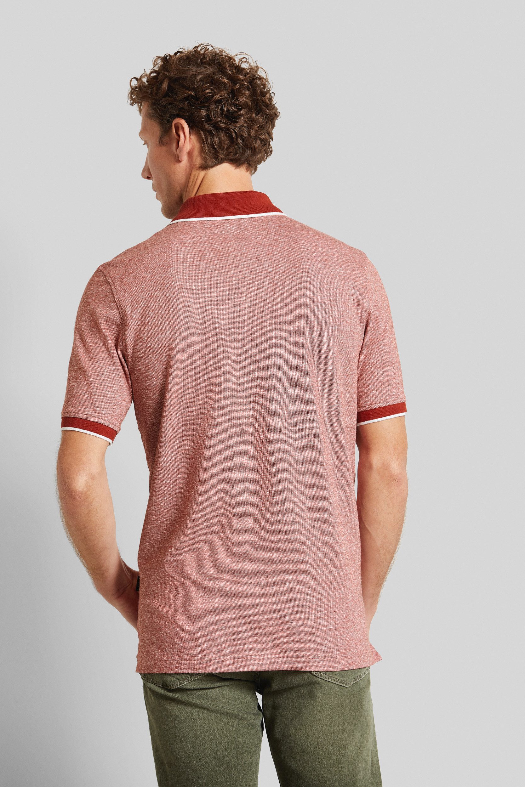 Bugatti Poloshirt met contraststrepen