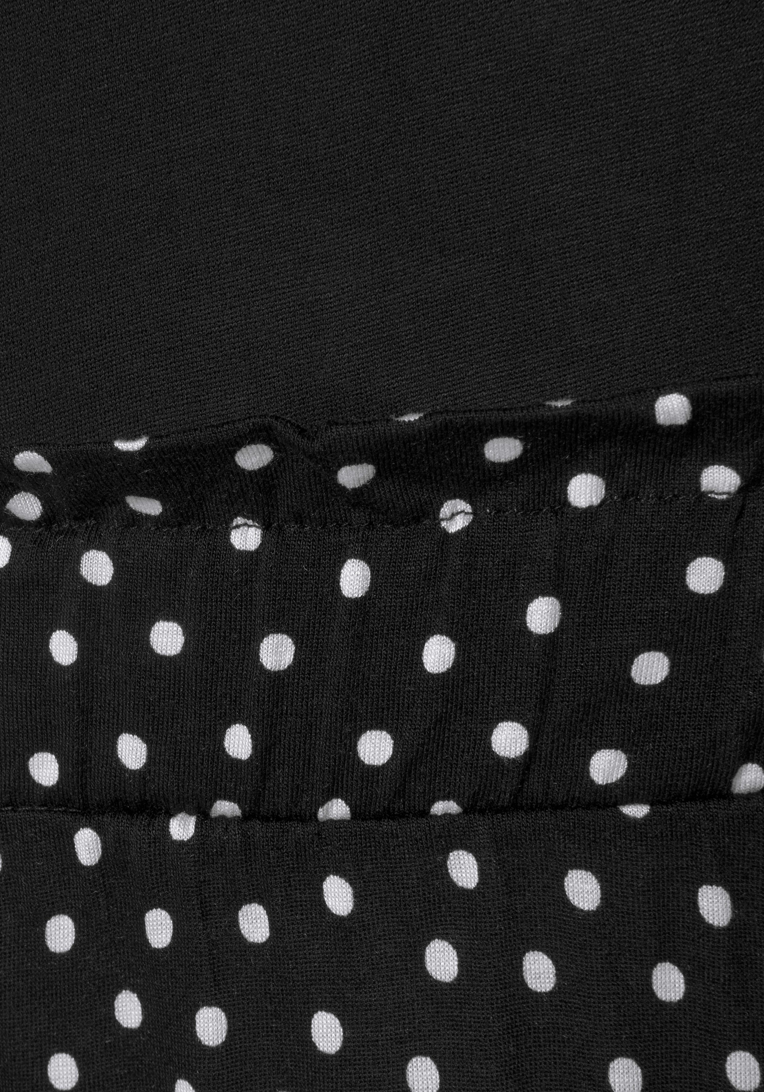 Beachtime Jerseyjurk met paperbag stijl, tailleband en zakken, jurk met print, zomers, elegant