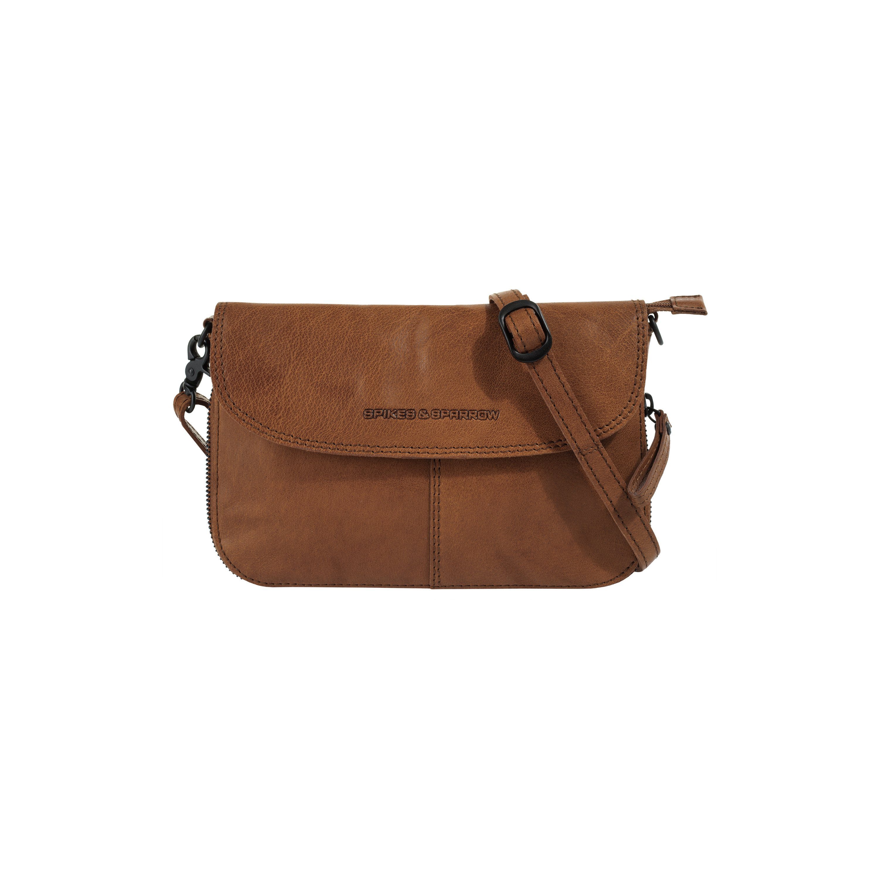 Spikes & Sparrow Schoudertas echt leder