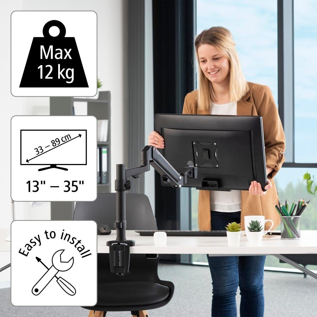 Hama Monitorhouder Beeldschermhouder, in hoogte verstelbaar met gasveer, 13-35' monitorarm